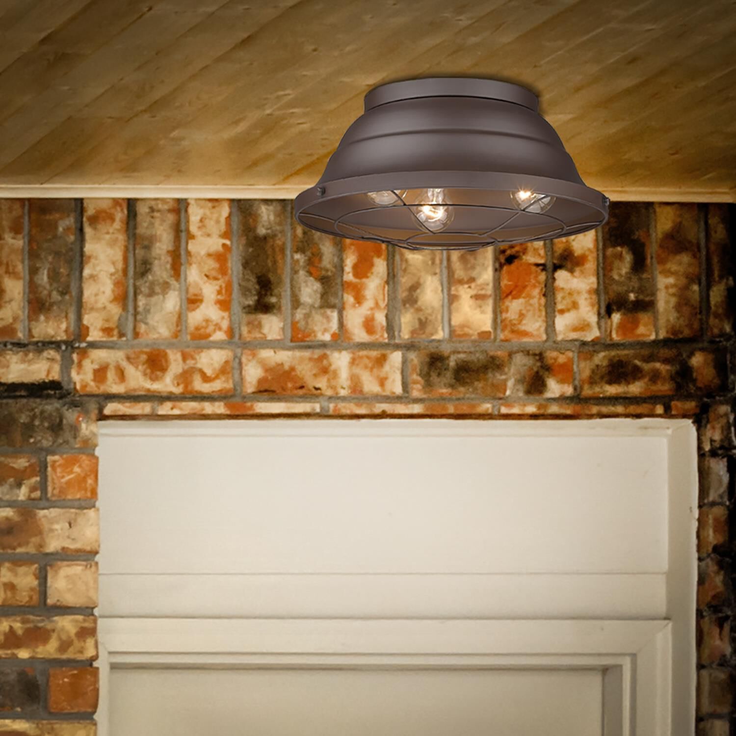 Shown in Textured Bronze finish and Textured Bronze shade