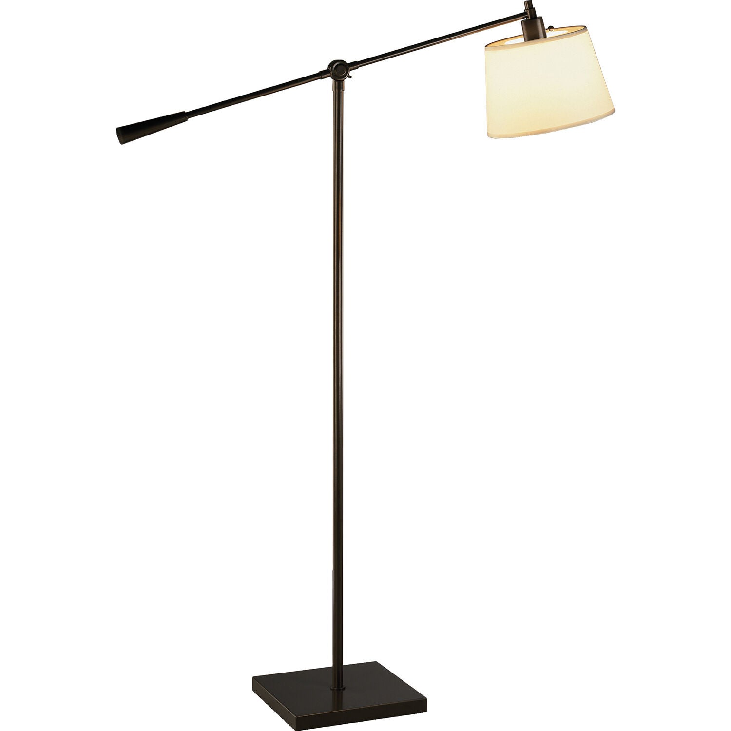 Shown in Deep Bronze Powder Coat  finish and Snowflake Fabric With Top Diffuser shade