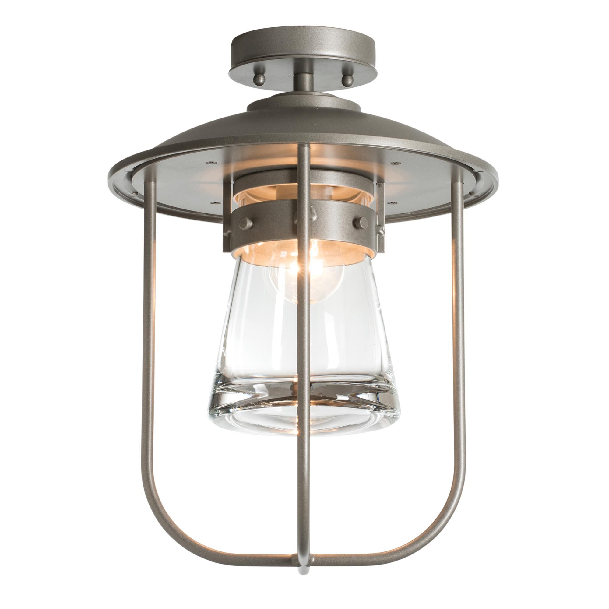 Shown in Coastal Burnished Steel finish and Clear  glass