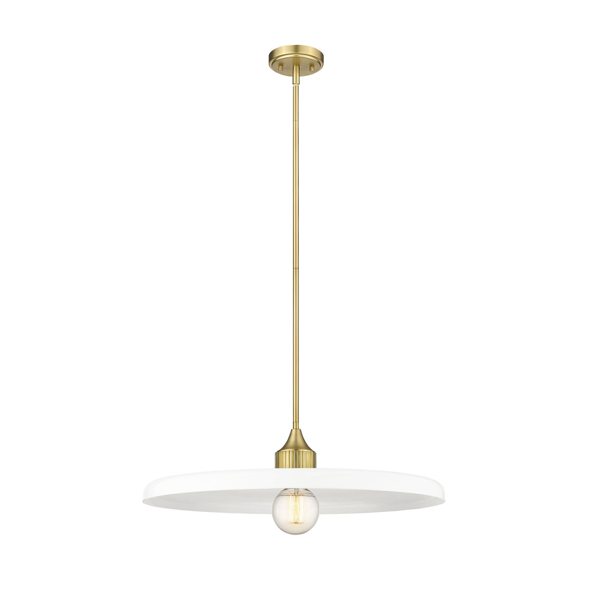 Shown in Olde Brass finish and Opal glass