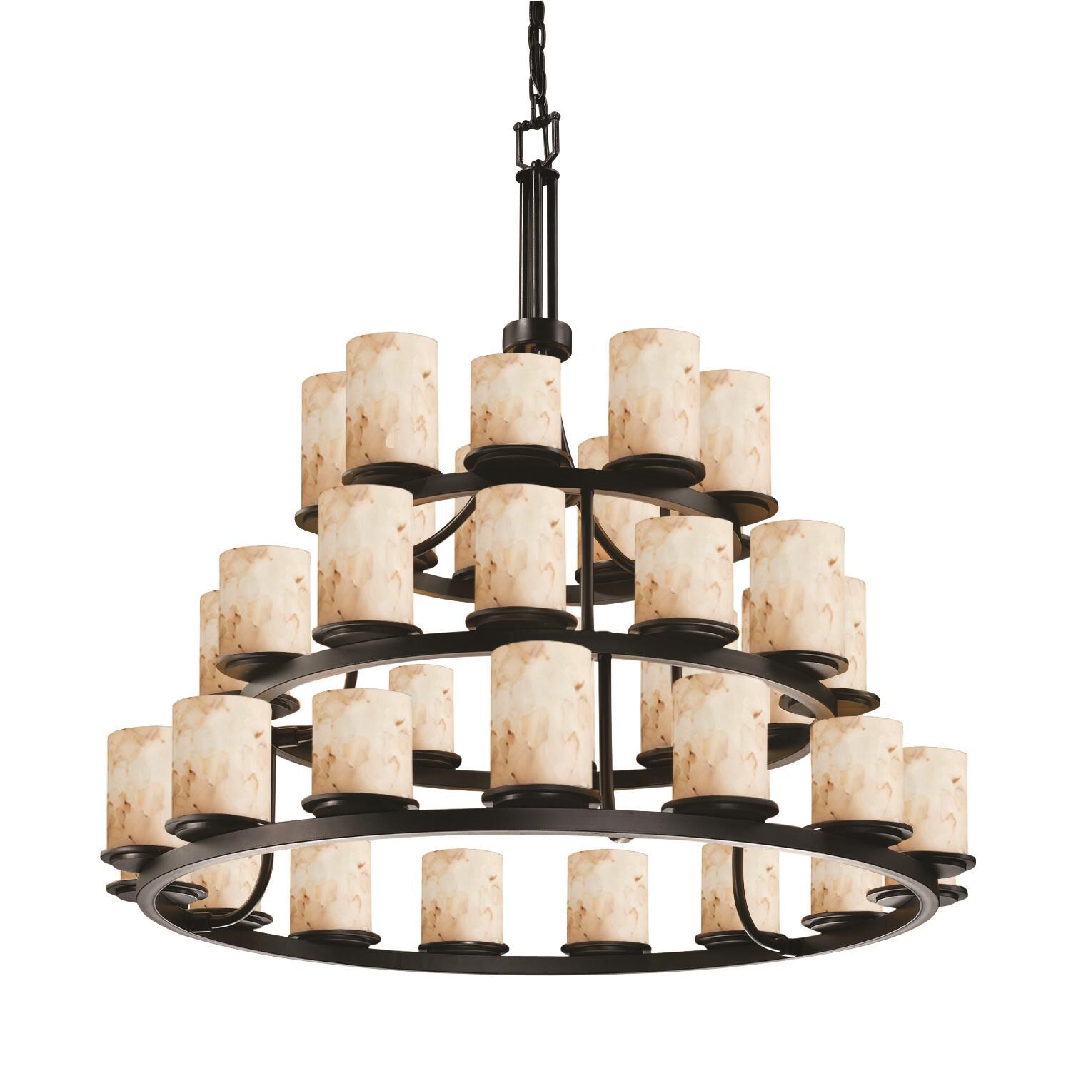 Alabaster Rocks! 42 Inch Chandelier By Justice Design Group