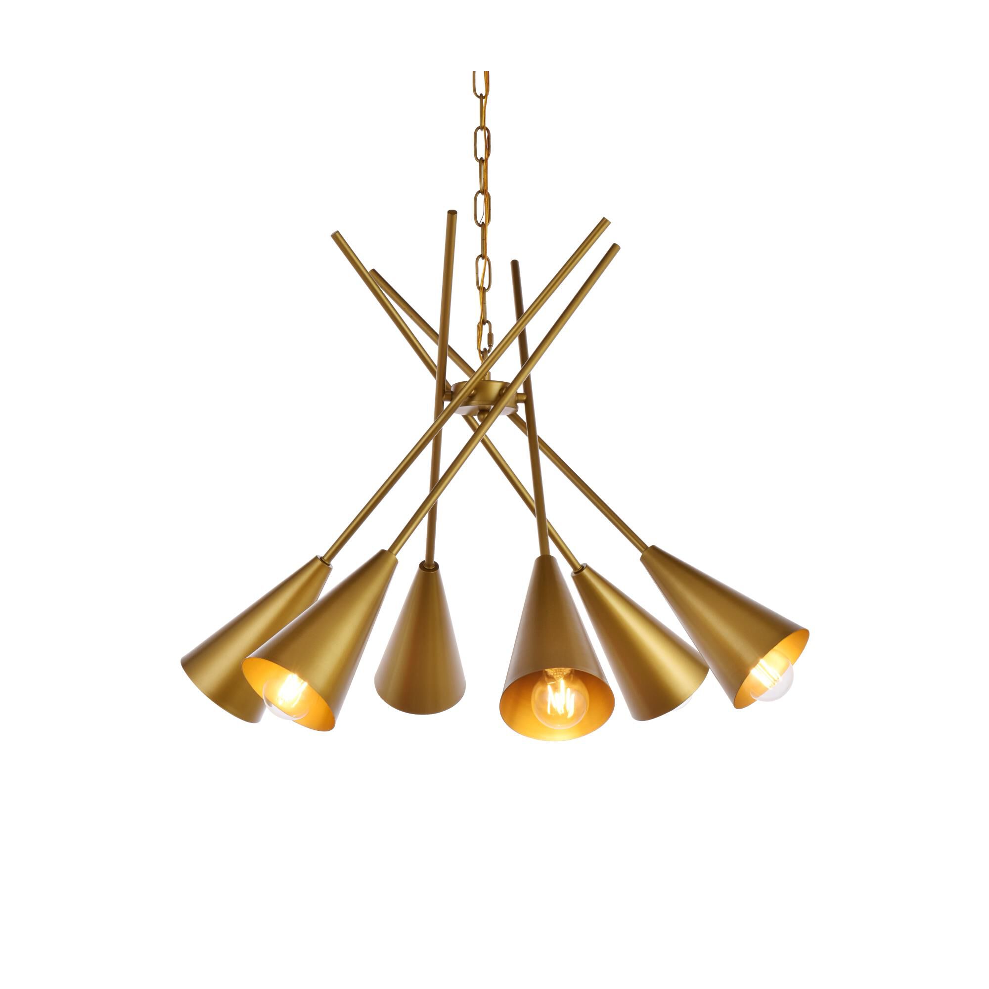 Casen 32 Inch 6 Light Chandelier by Elegant Lighting
