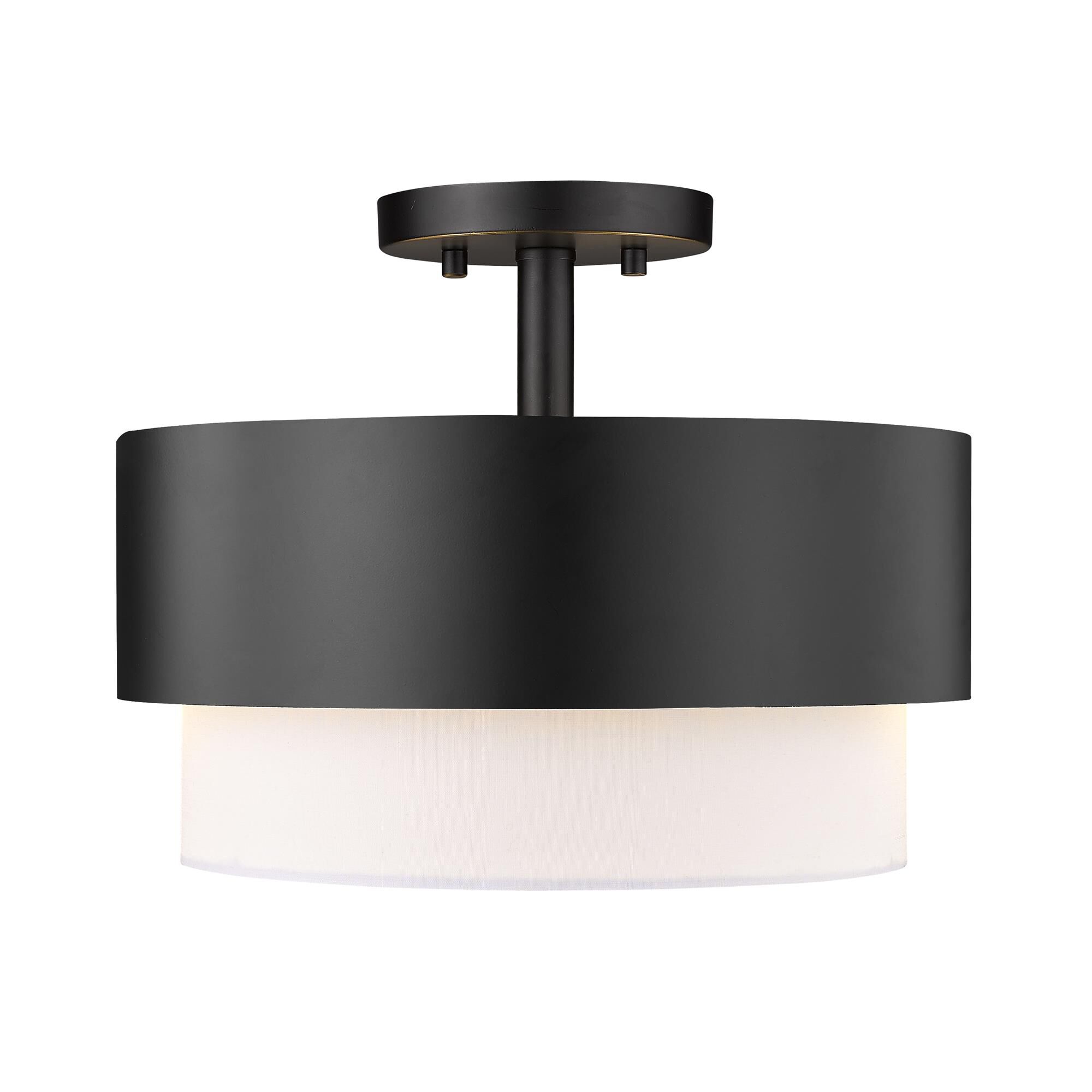 Shown in Matte Black finish and White glass