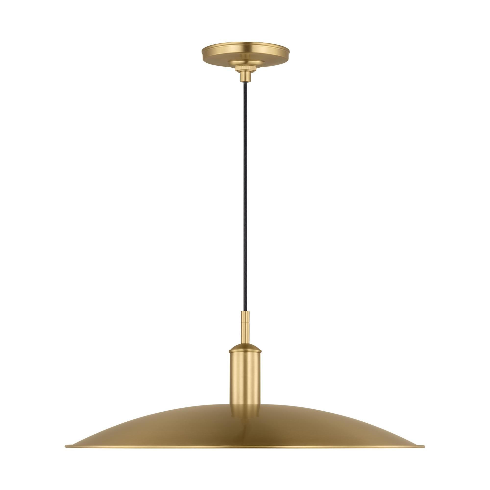 Shown in Burnished Brass finish and Burnished Brass shade