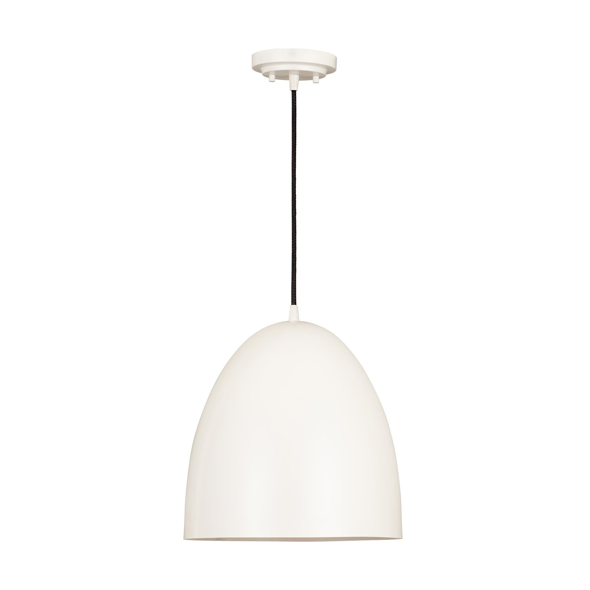 Shown in Matte White finish and Iron glass and Iron shade