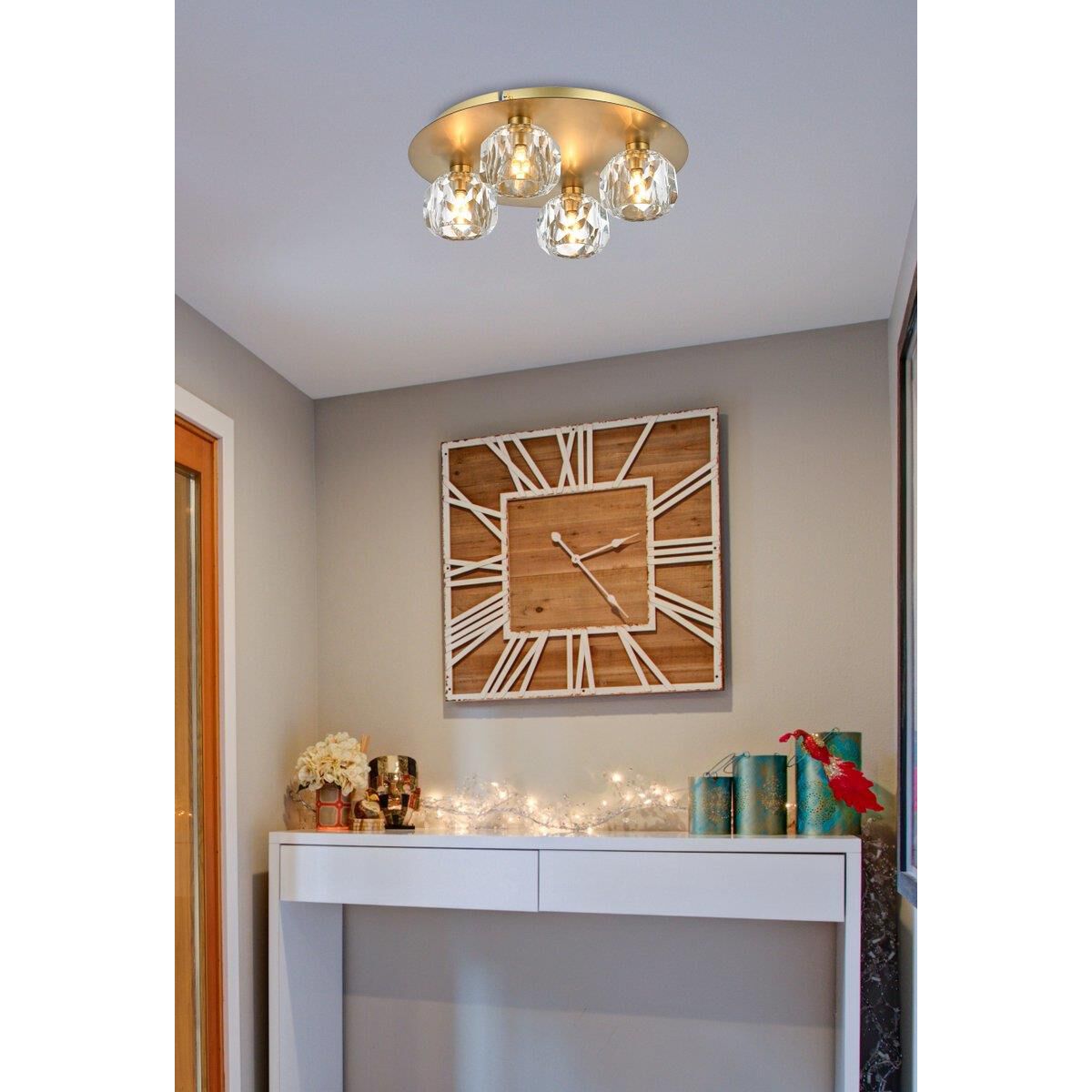 Graham 14 Inch 4 Light LED Flush Mount by Elegant Lighting