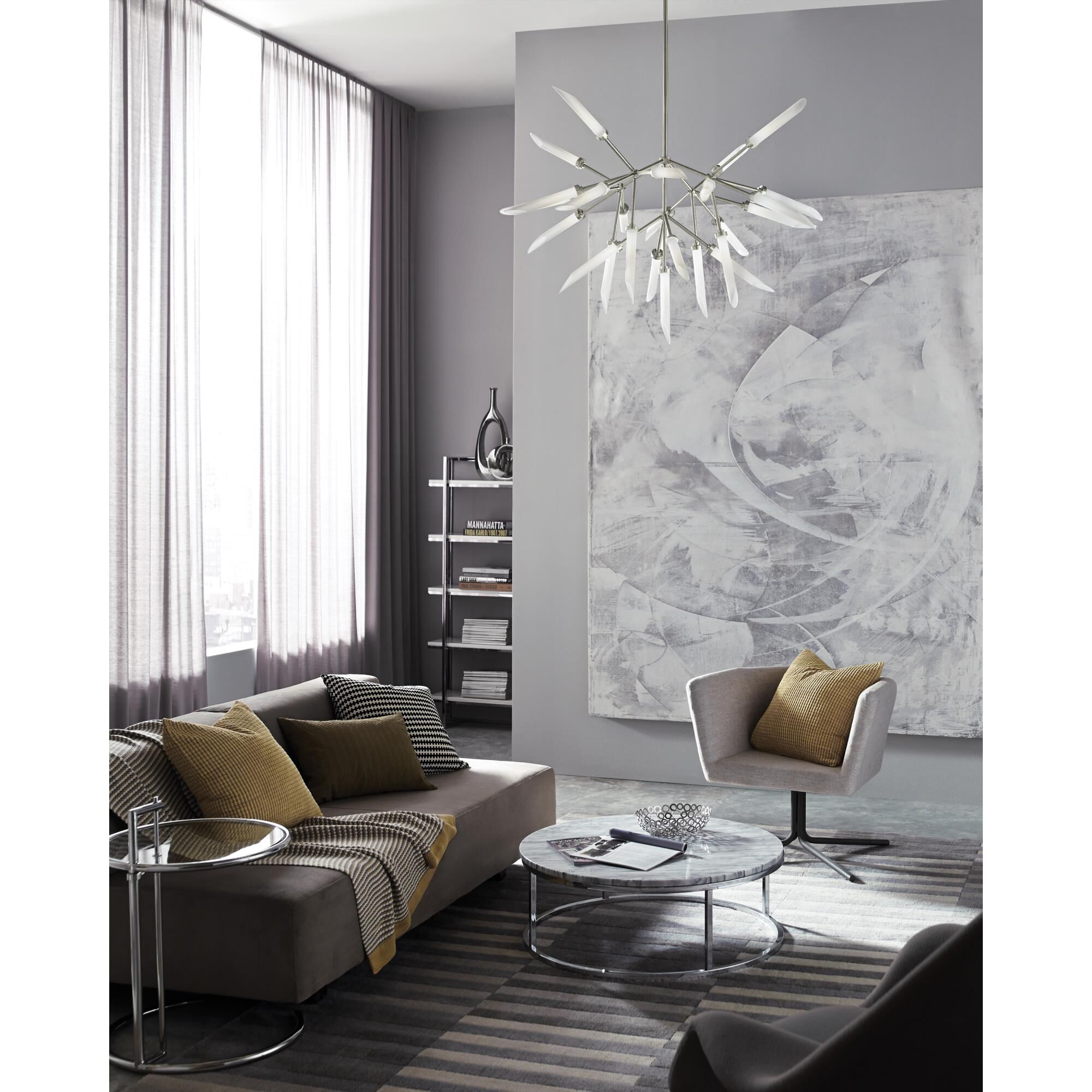 Shown with Frost glass and Frosted Glass Flute shade