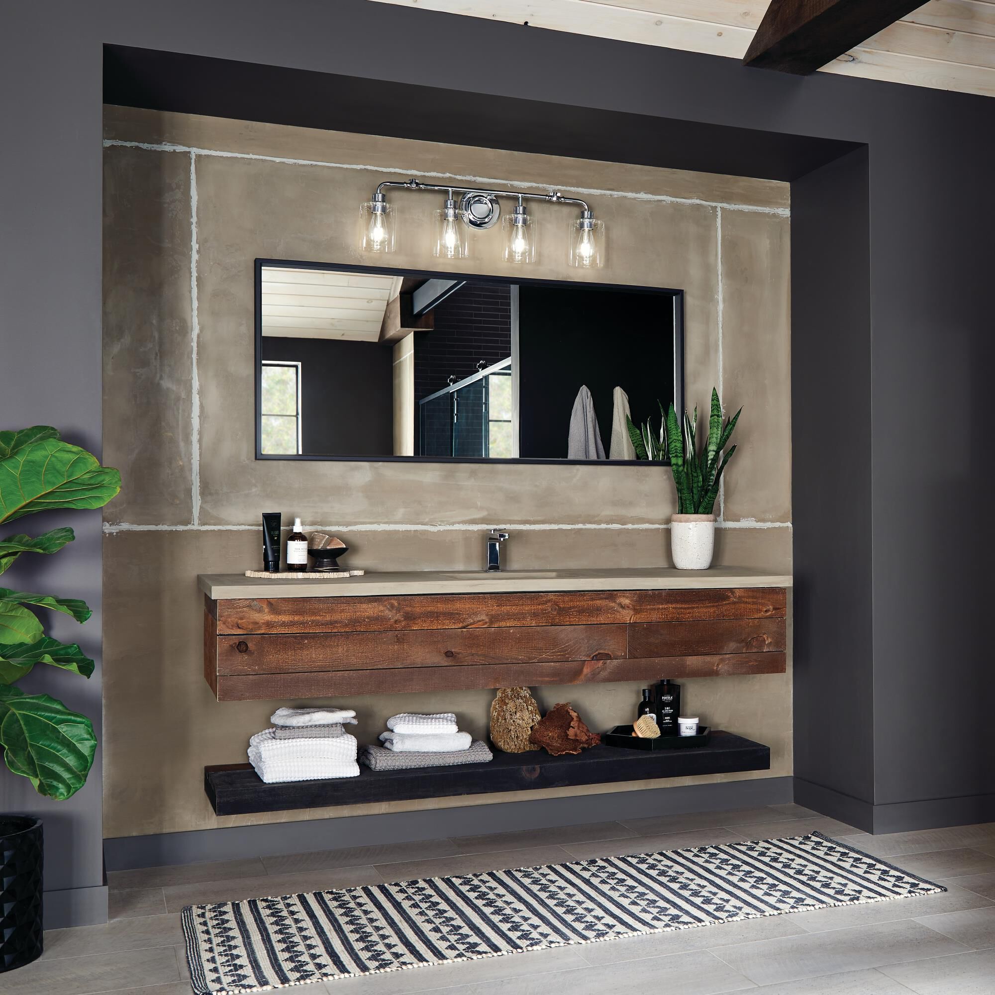 Gunnison 33 Inch 4 Light Bath Vanity Light by Kichler Lighting