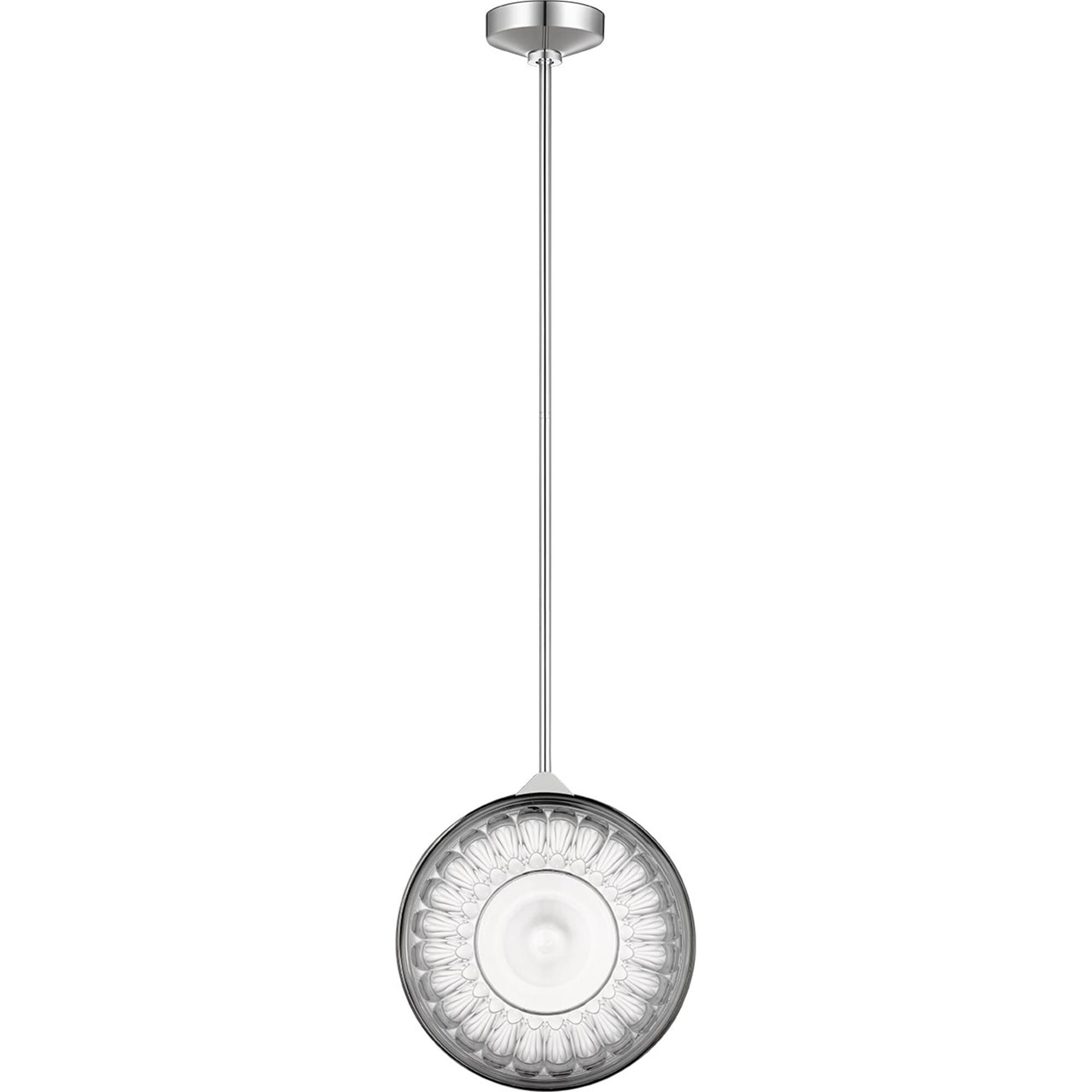 Shown in Polished Nickel finish and Clear crystal