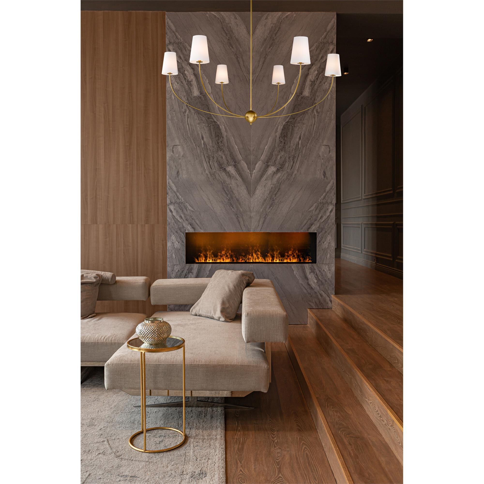 Shown in Rubbed Brass finish and White glass