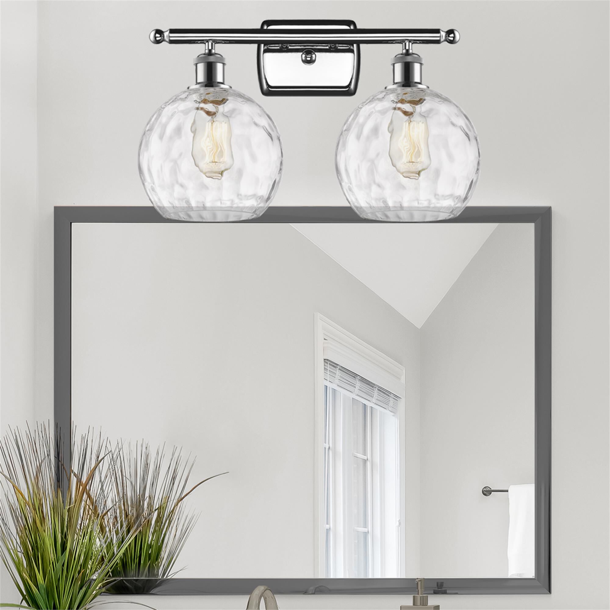 Shown in Polished Chrome finish and Clear glass