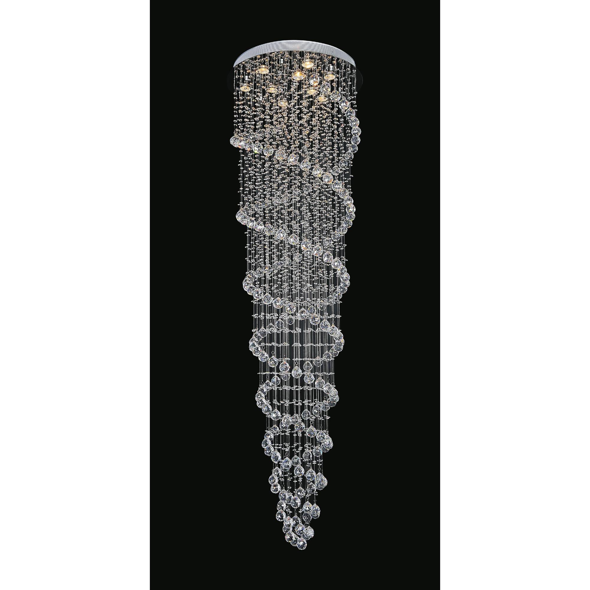 Double Spiral 24 Inch 9 Light Multi Light Pendant by CWI Lighting