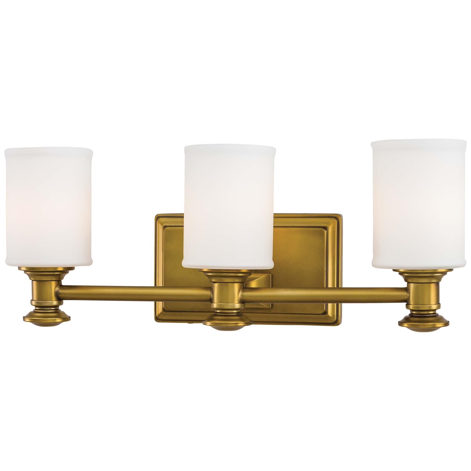 Shown in Liberty Gold finish and Etched Opal glass