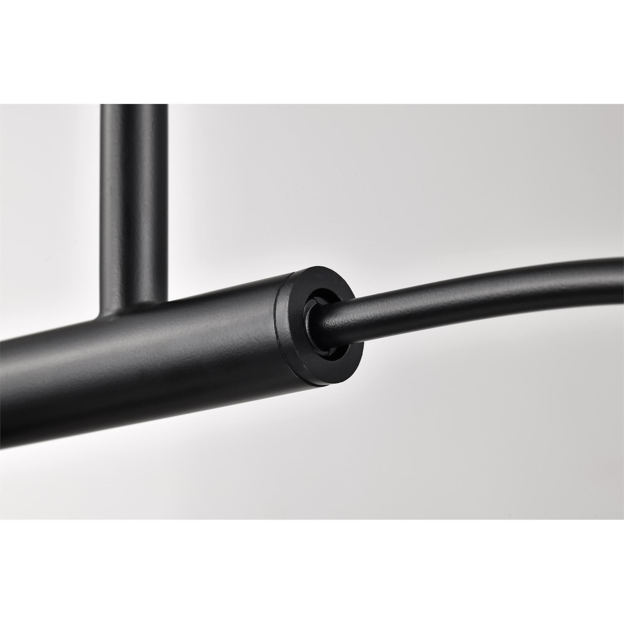 Shown in Matte Black finish and White Opal glass