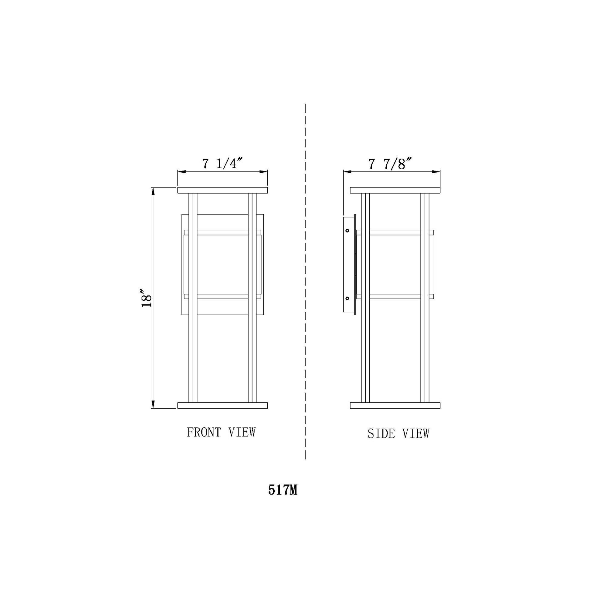 Shown in Black finish and Etched glass
