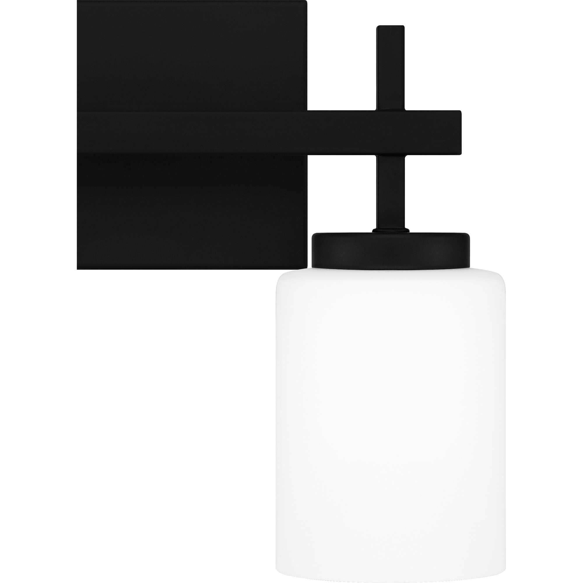 Shown in Matte Black finish and Opal Etched glass