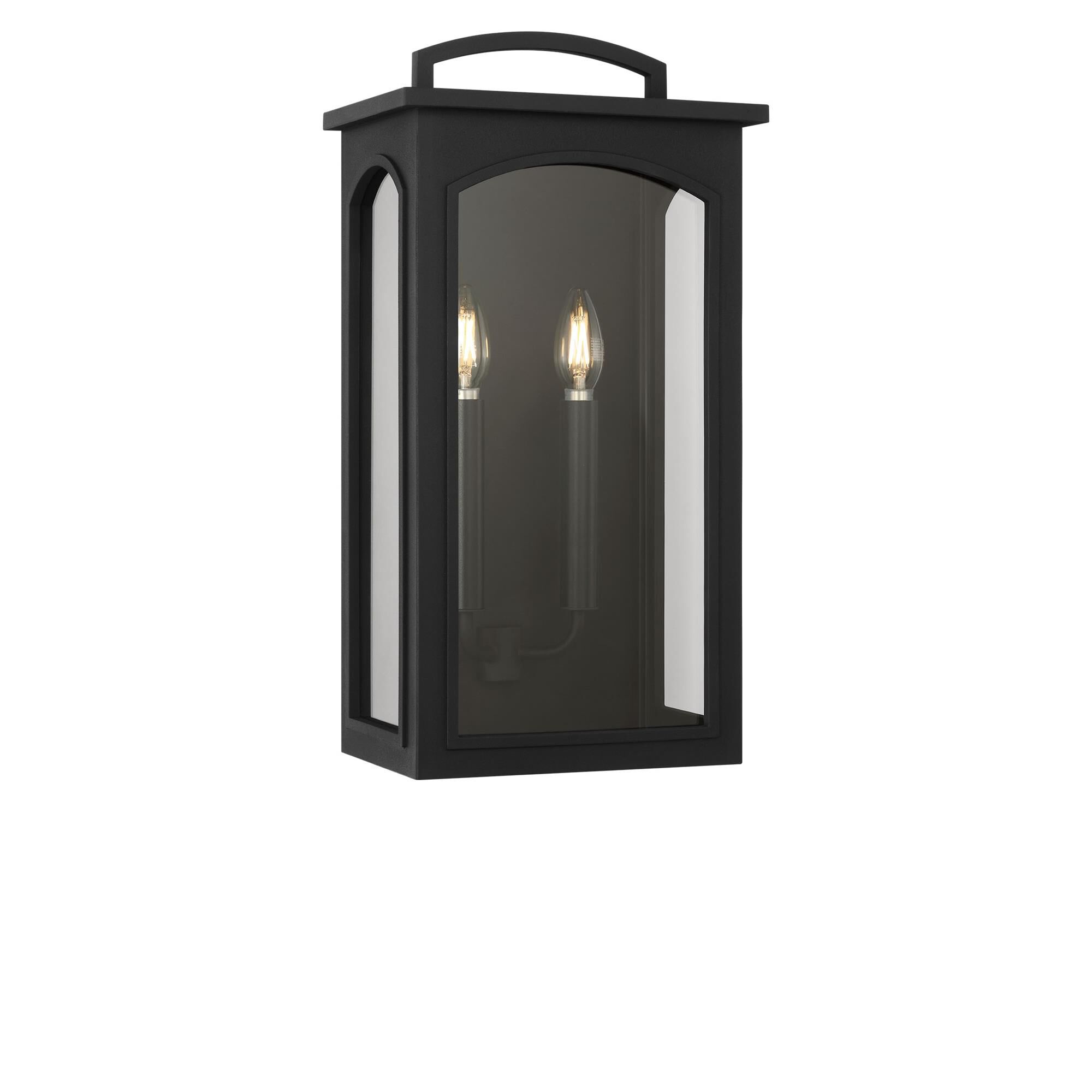 Shown in Textured Black finish and Clear glass