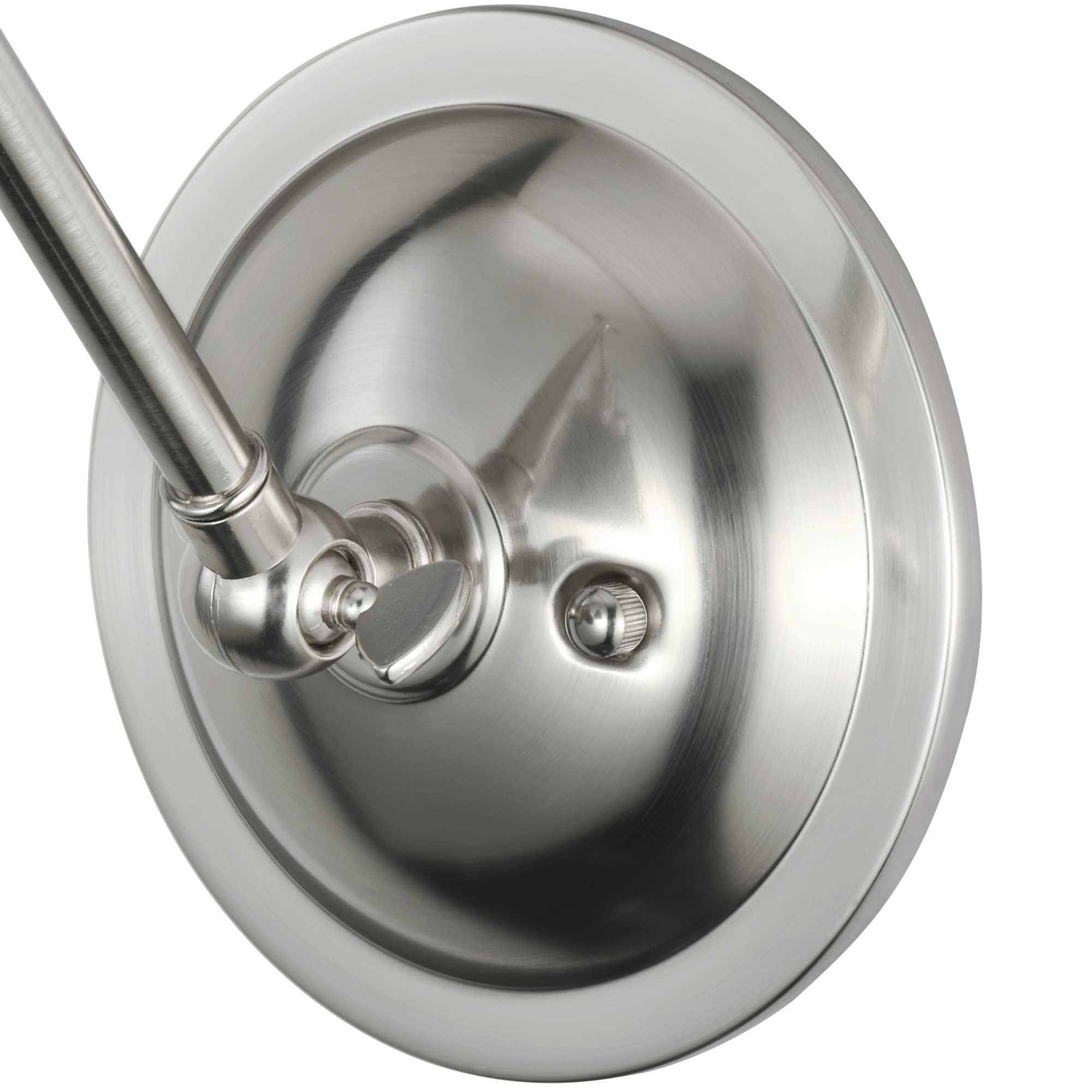 Shown in Brushed Nickel finish and Brushed Nickel glass