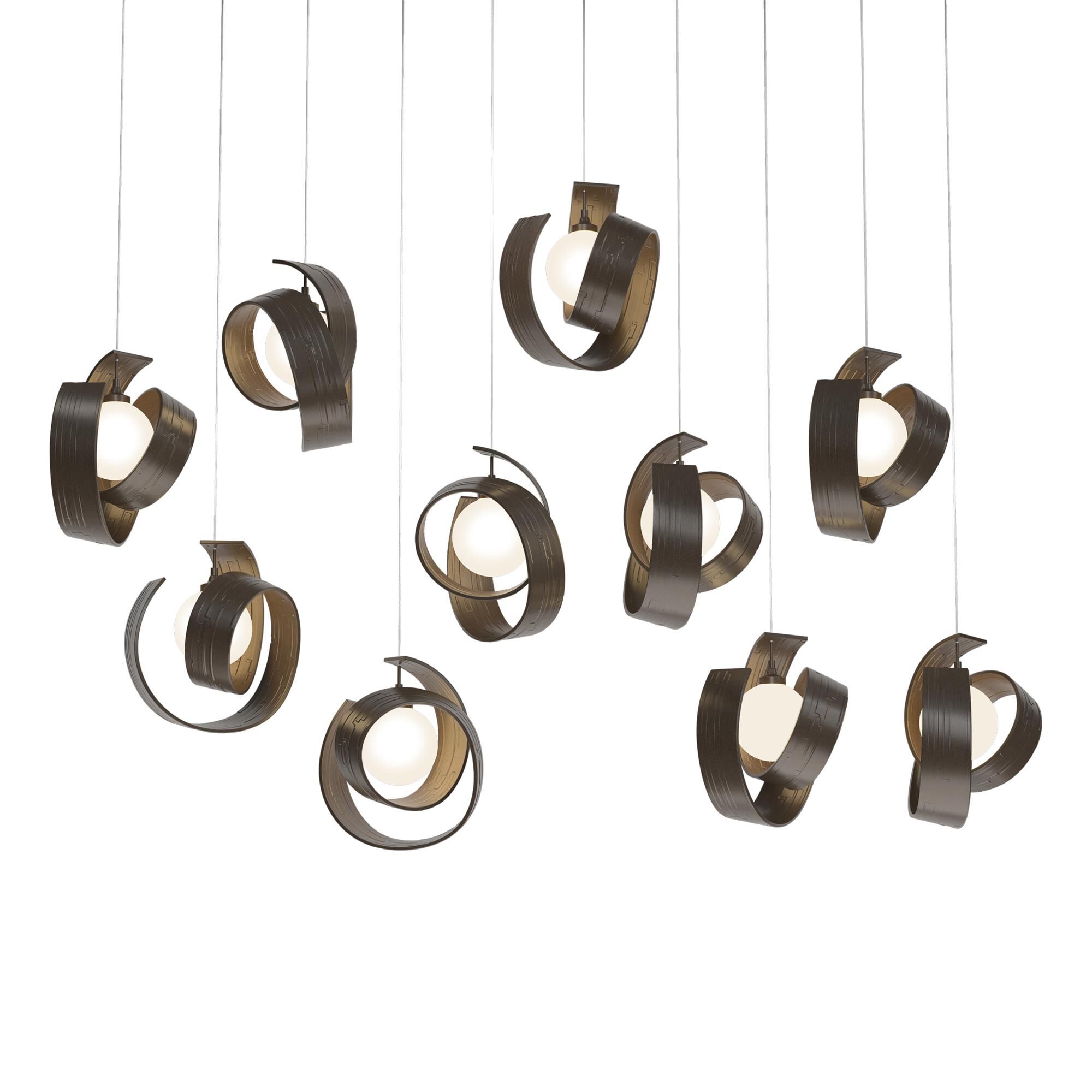 Shown in Bronze finish and Opal glass