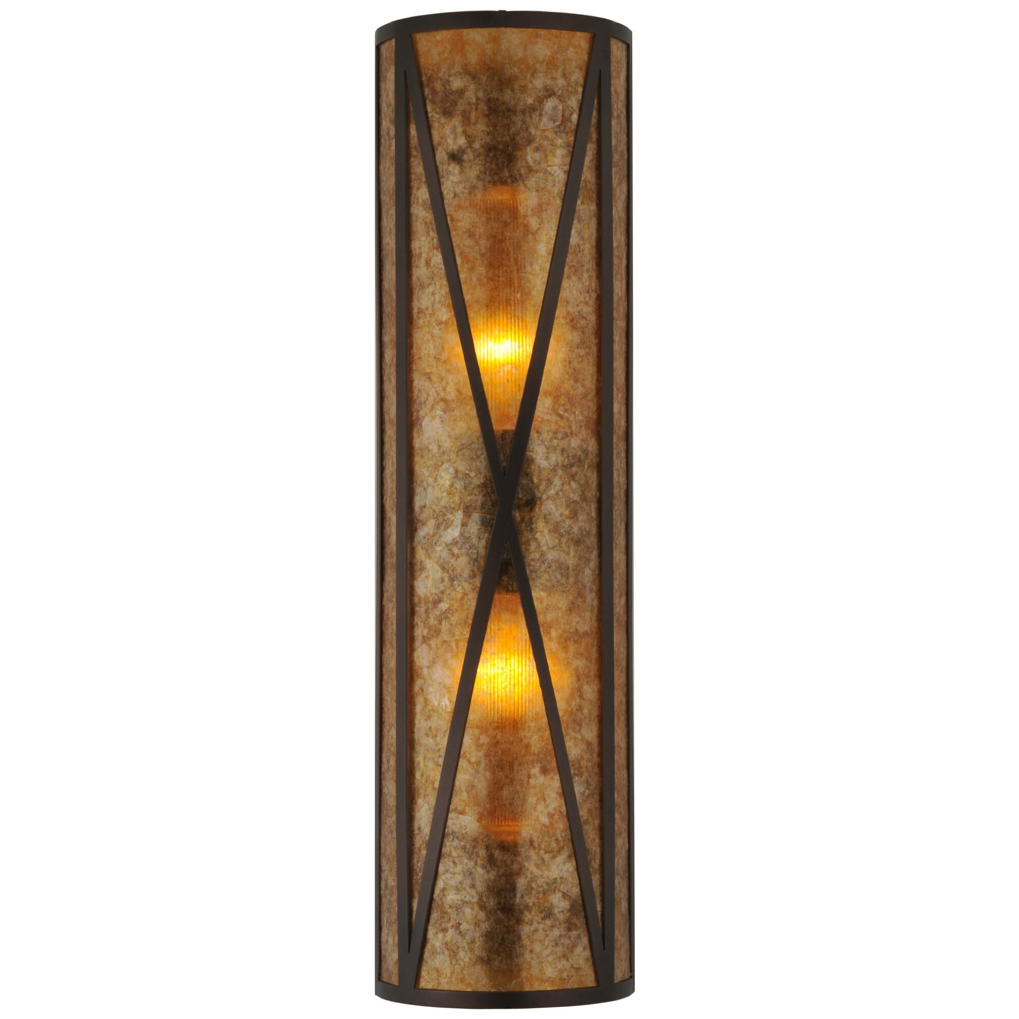 Amber Mica Diamond Mission 30 Inch Wall Sconce by Meyda Lighting