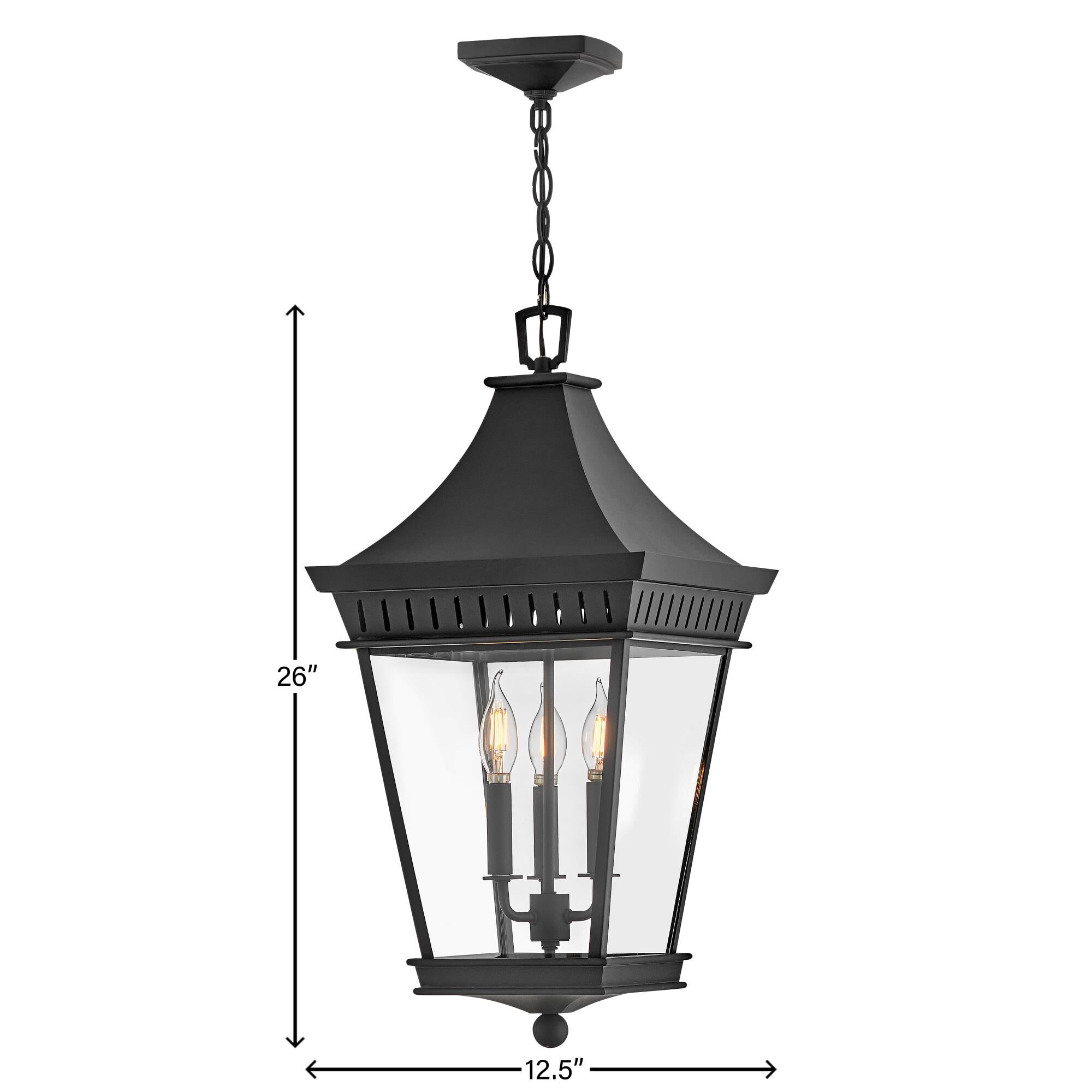 Chapel Hill 26 Inch Tall 3 Light LED Outdoor Hanging Lantern by Hinkley Lighting