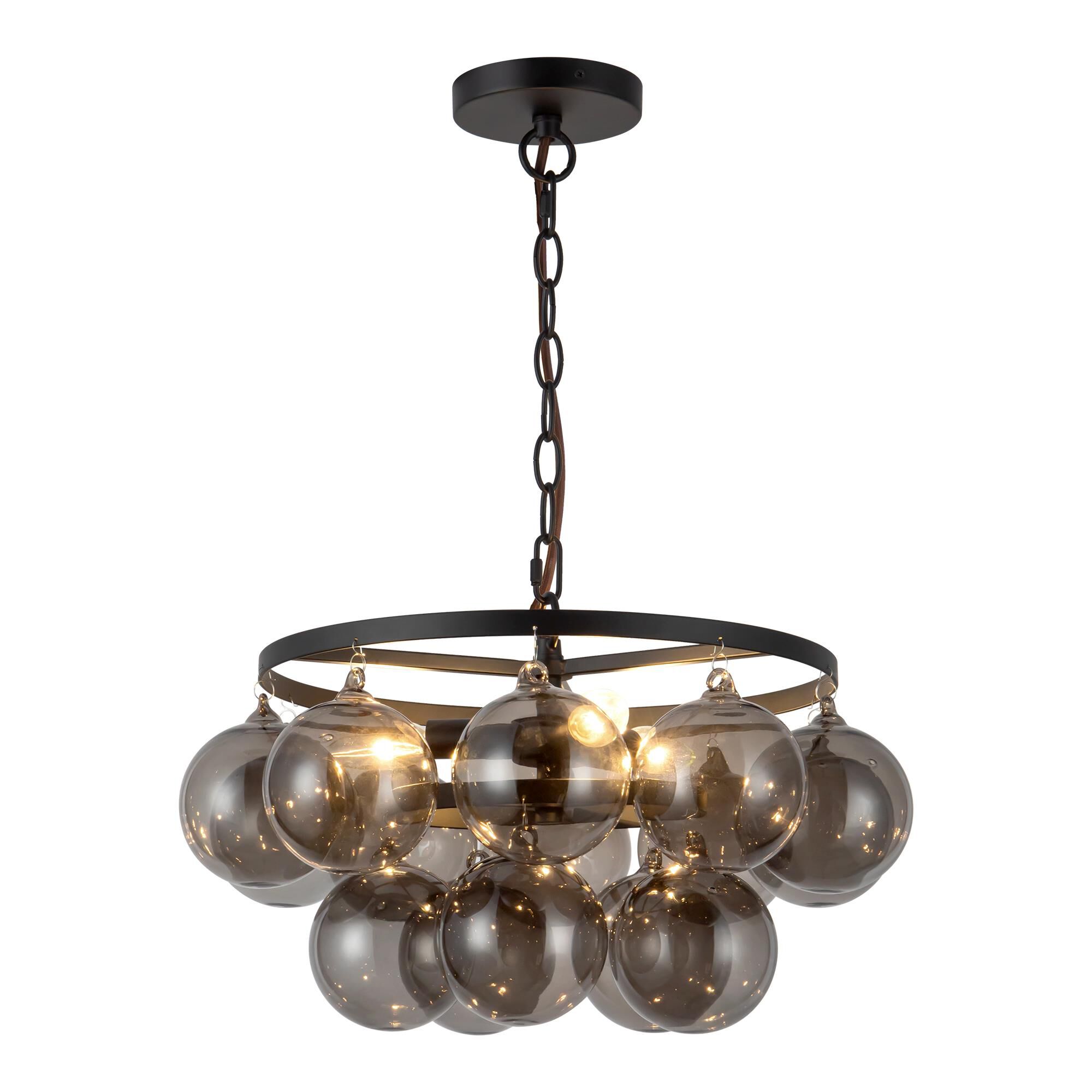 Shown in Matte Black finish and Smoked Solid glass