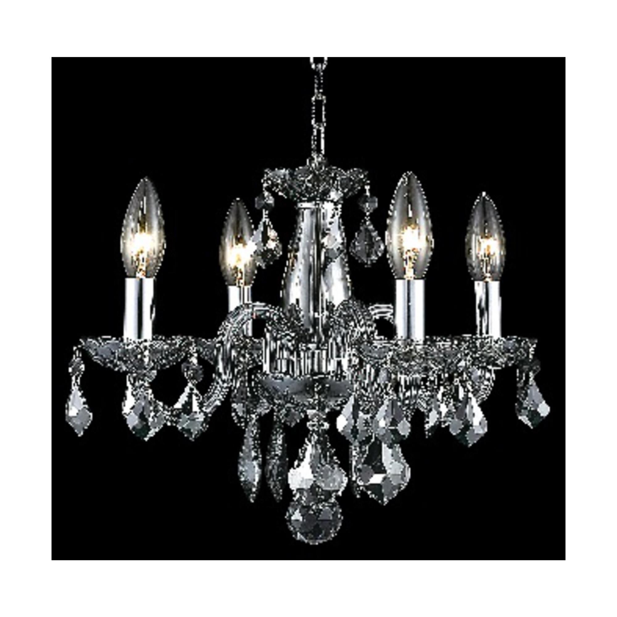 Rococo 15 Inch 4 Light Mini Chandelier by Elegant Lighting