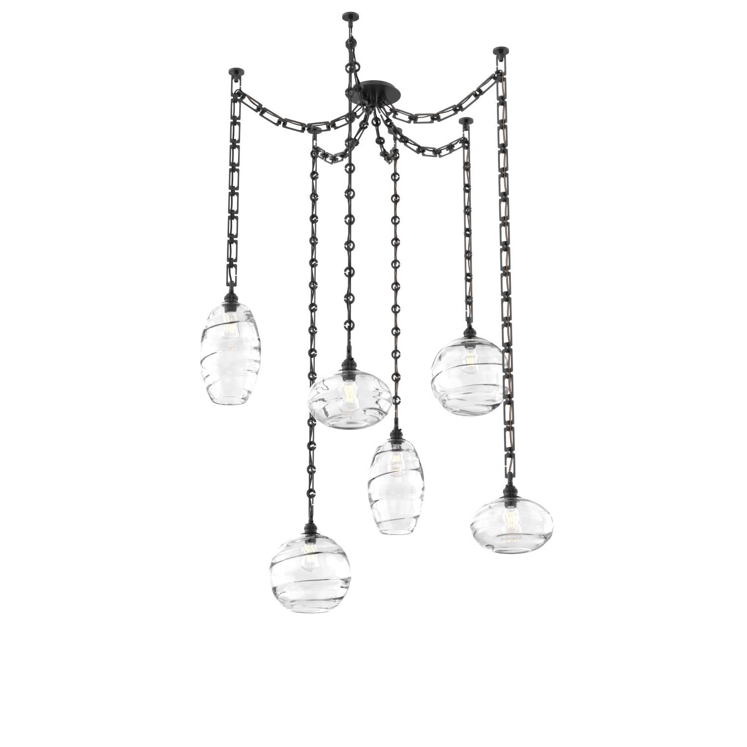 Shown in Matte Black finish and Clear glass