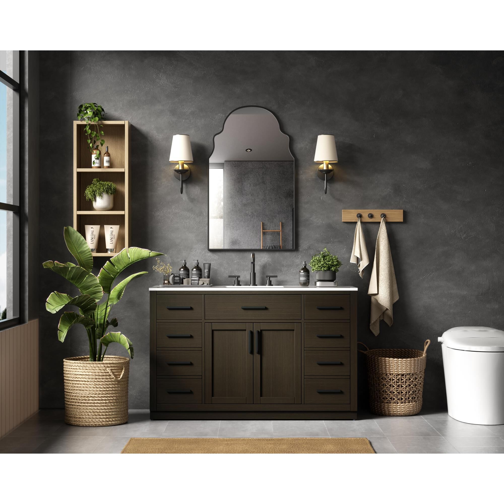 Shown in Mocha Brown finish