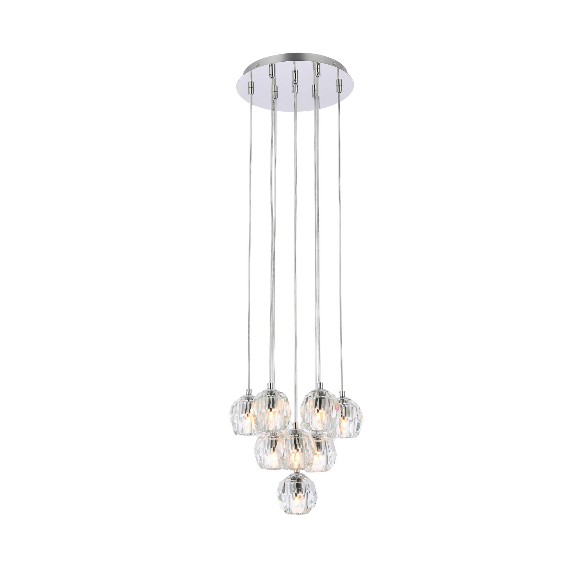 Eren 11 Inch 10 Light LED Multi Light Pendant by Elegant Lighting