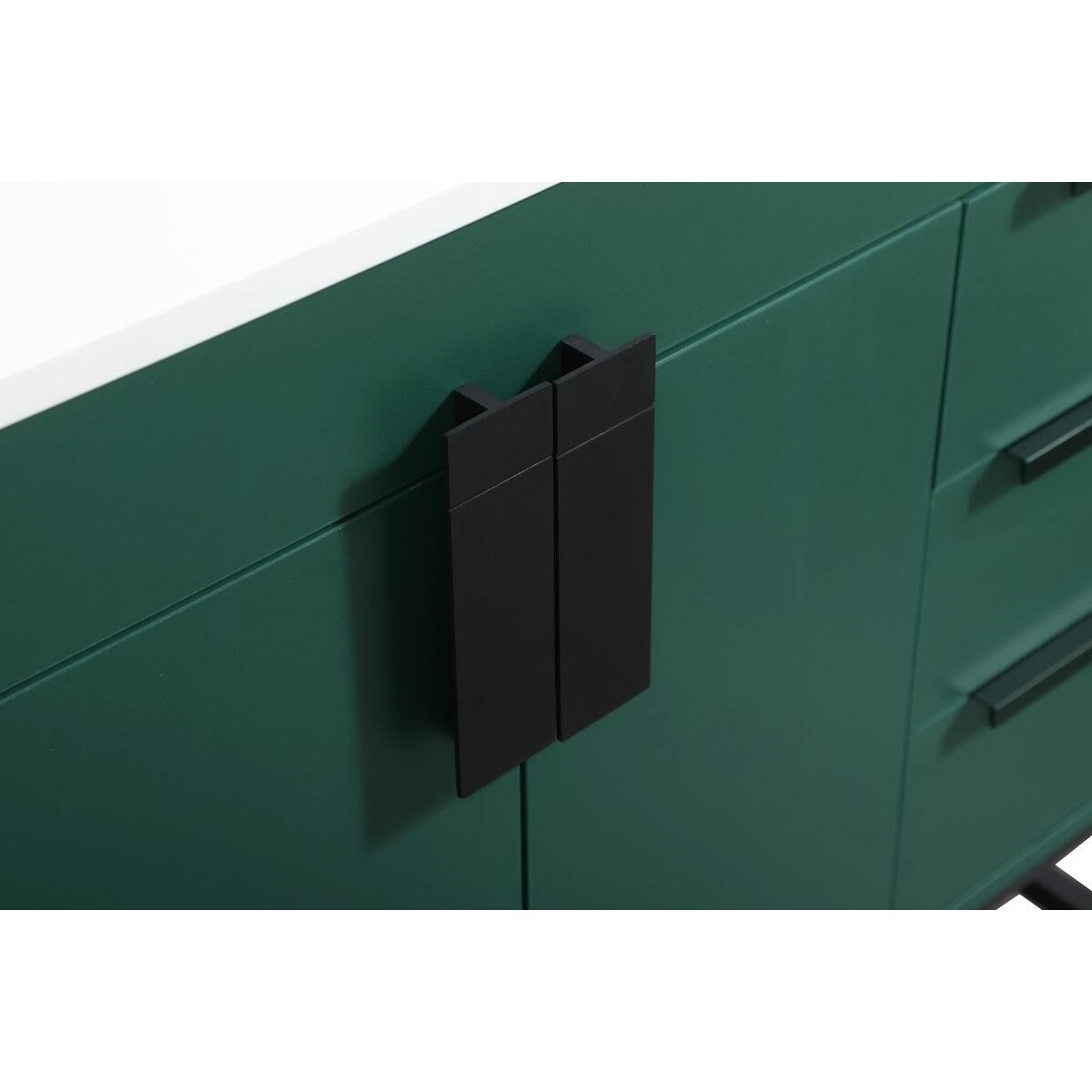 Shown in Green finish and With Backsplash accent