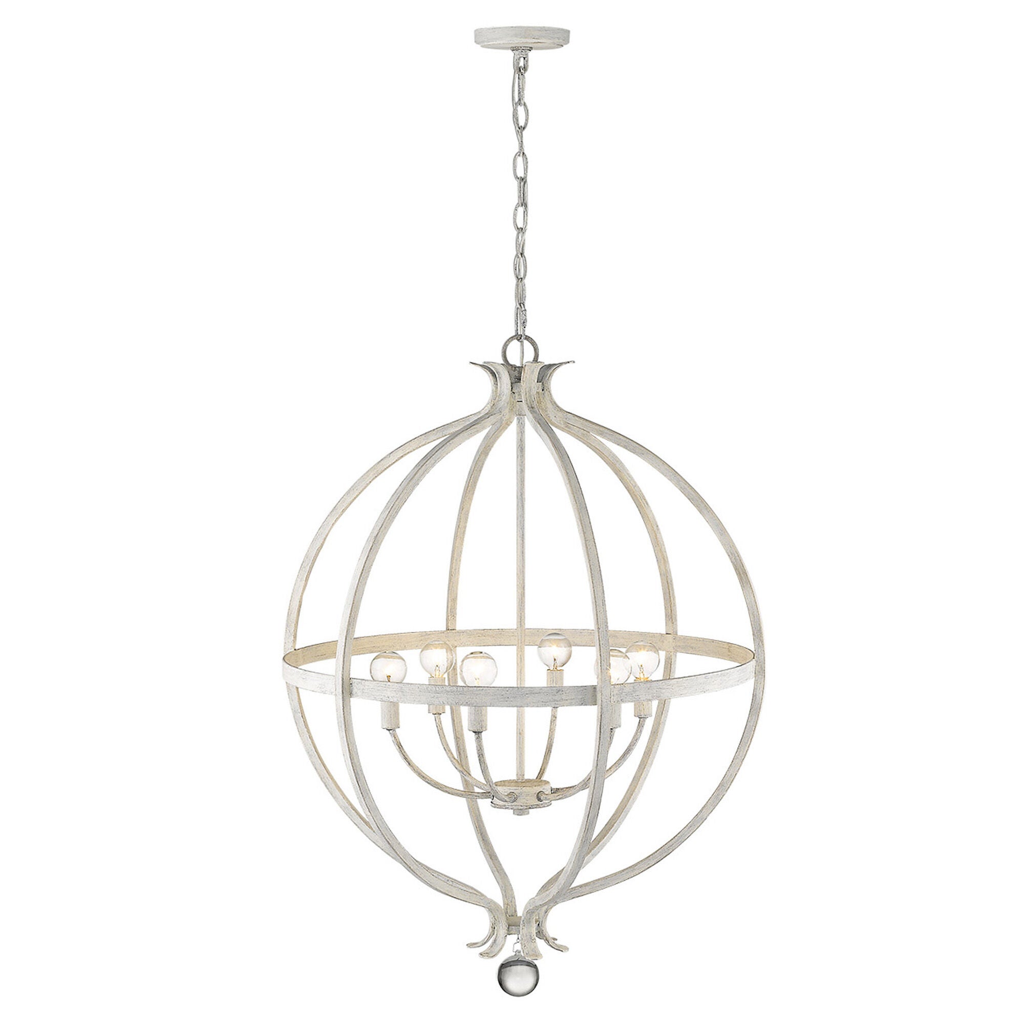 Shown in Country White finish and -- glass and -- shade