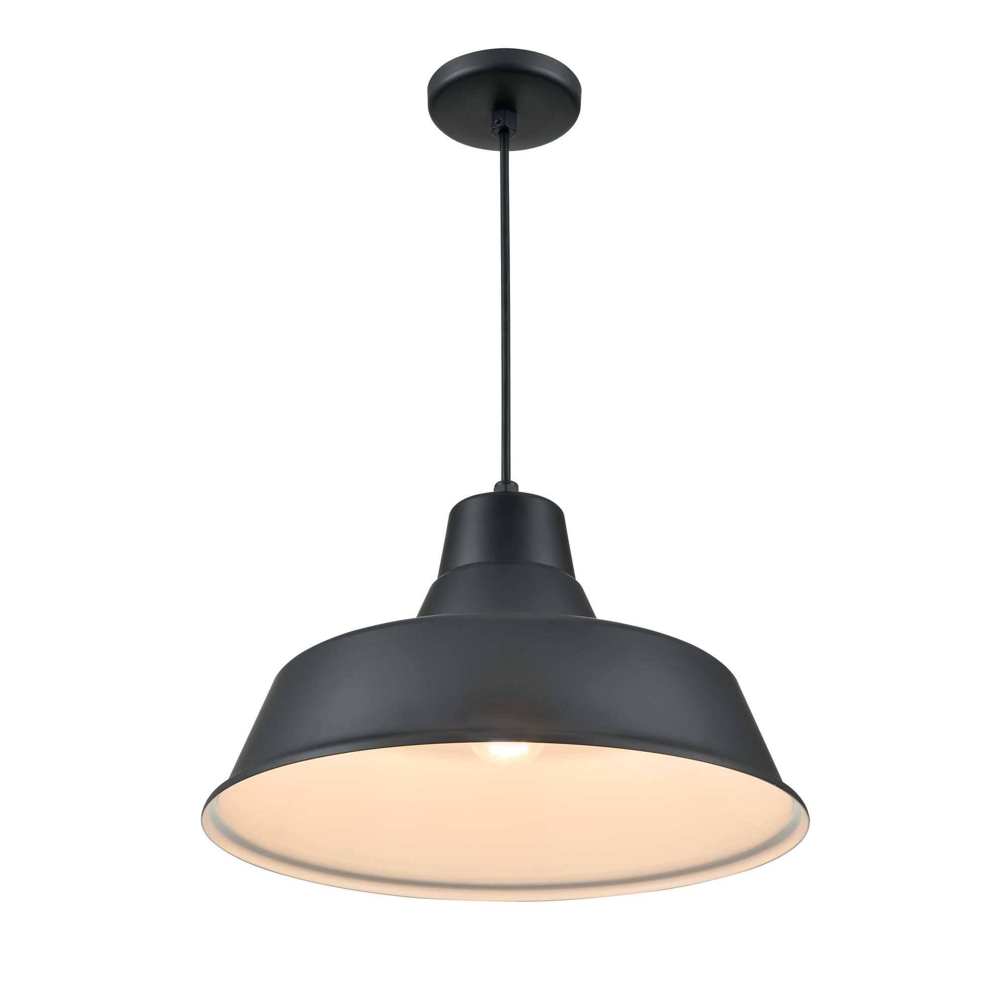 Shown in Satin Black finish and Black shade