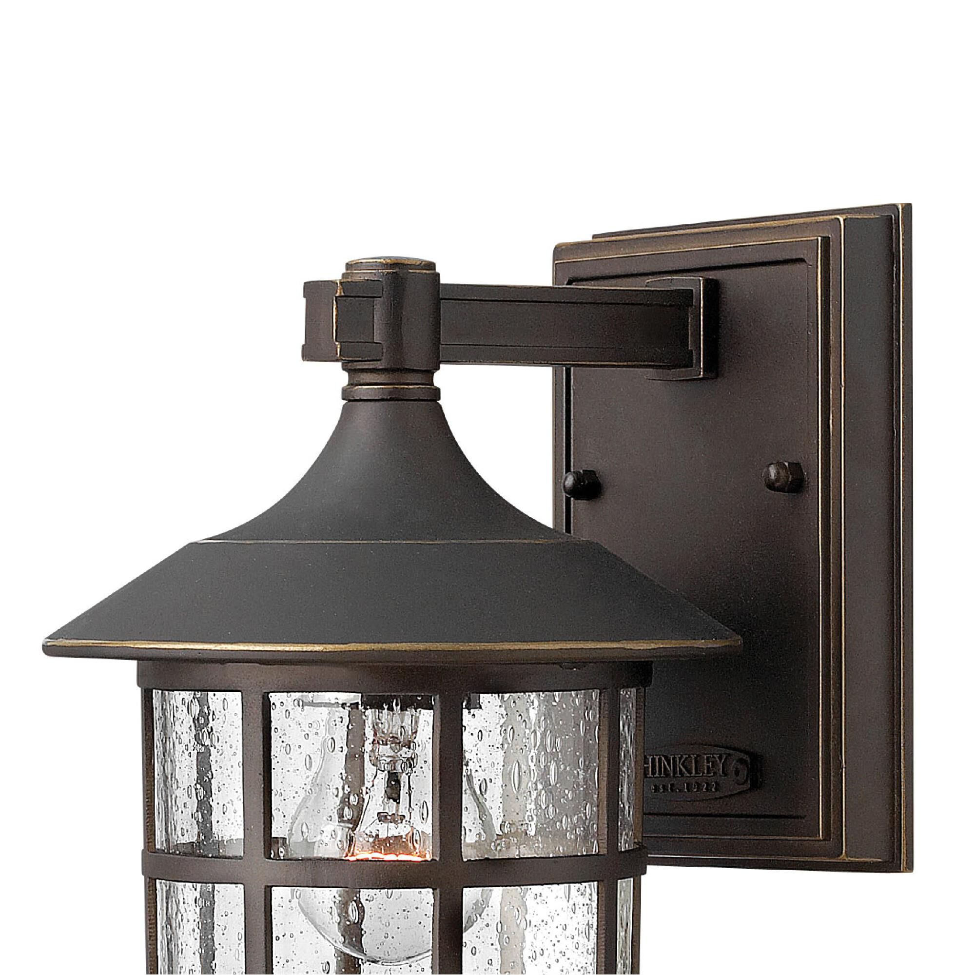 Shown in Oil Rubbed Bronze finish and Clear Seedy glass