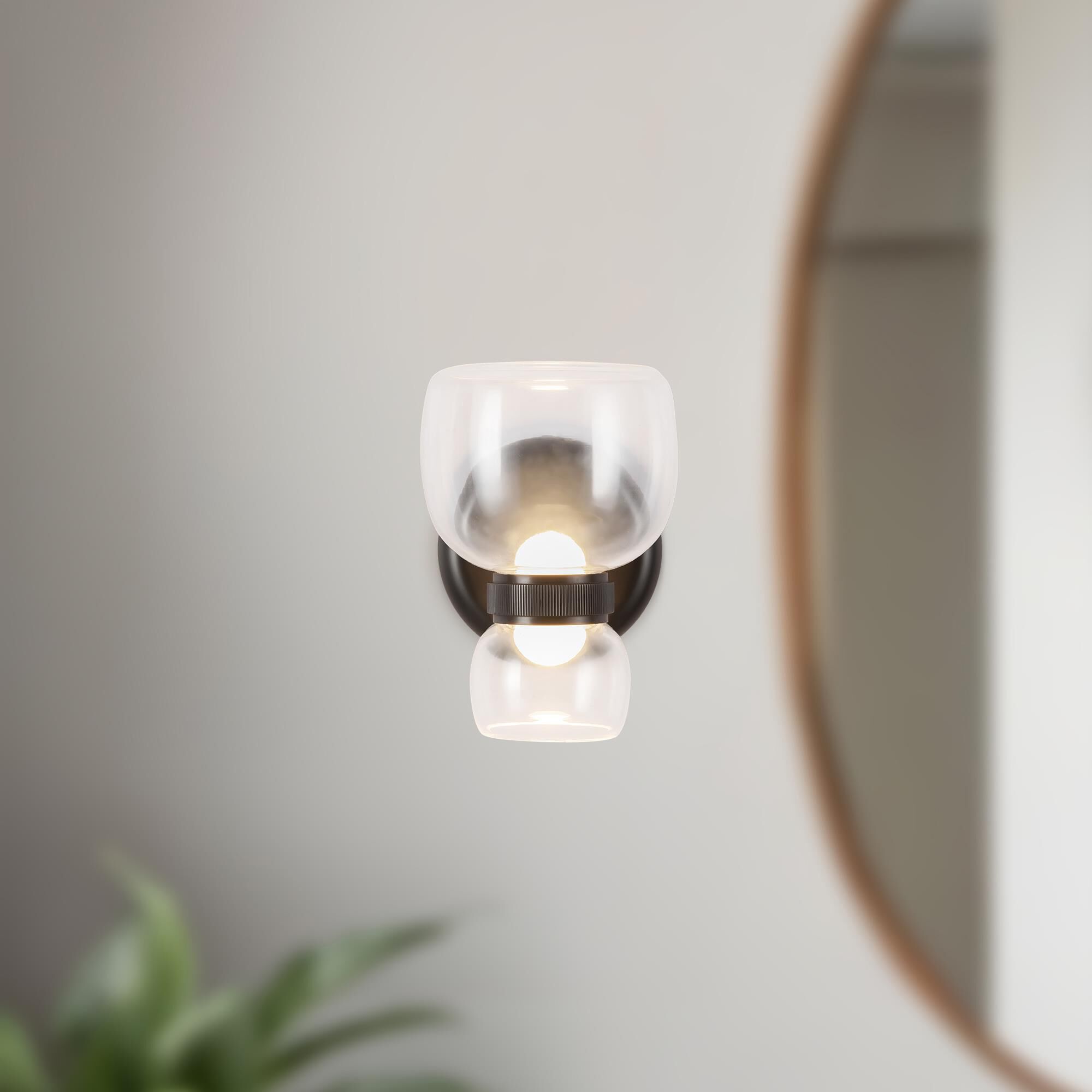Shown in Urban Bronze finish and Clear glass