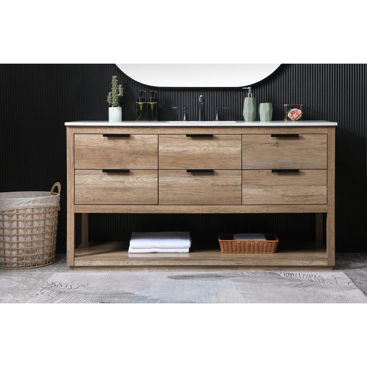 Larkin 60 Inch Bath Vanity by Elegant Decor