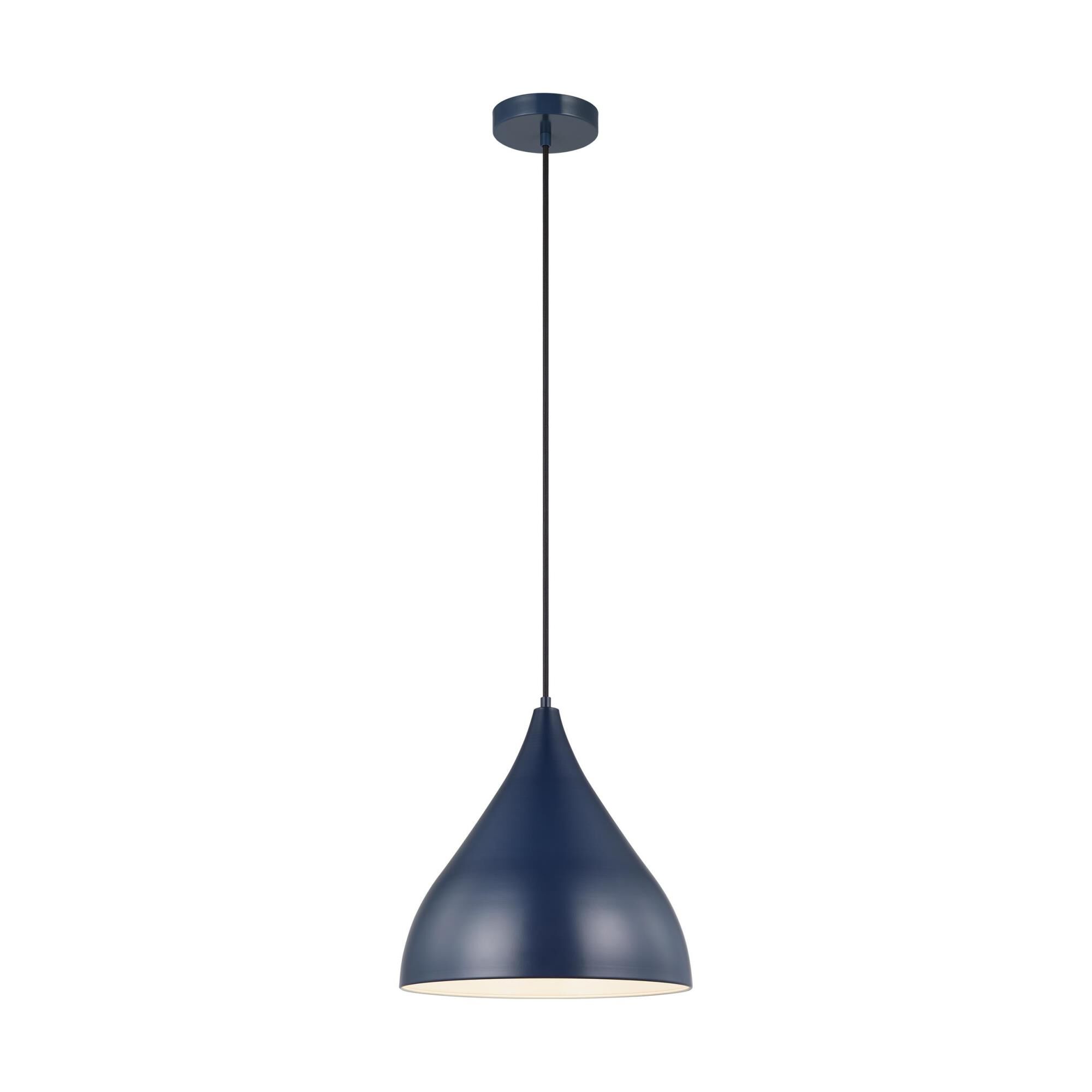 Shown in Navy finish and Navy glass and Navy Steel shade