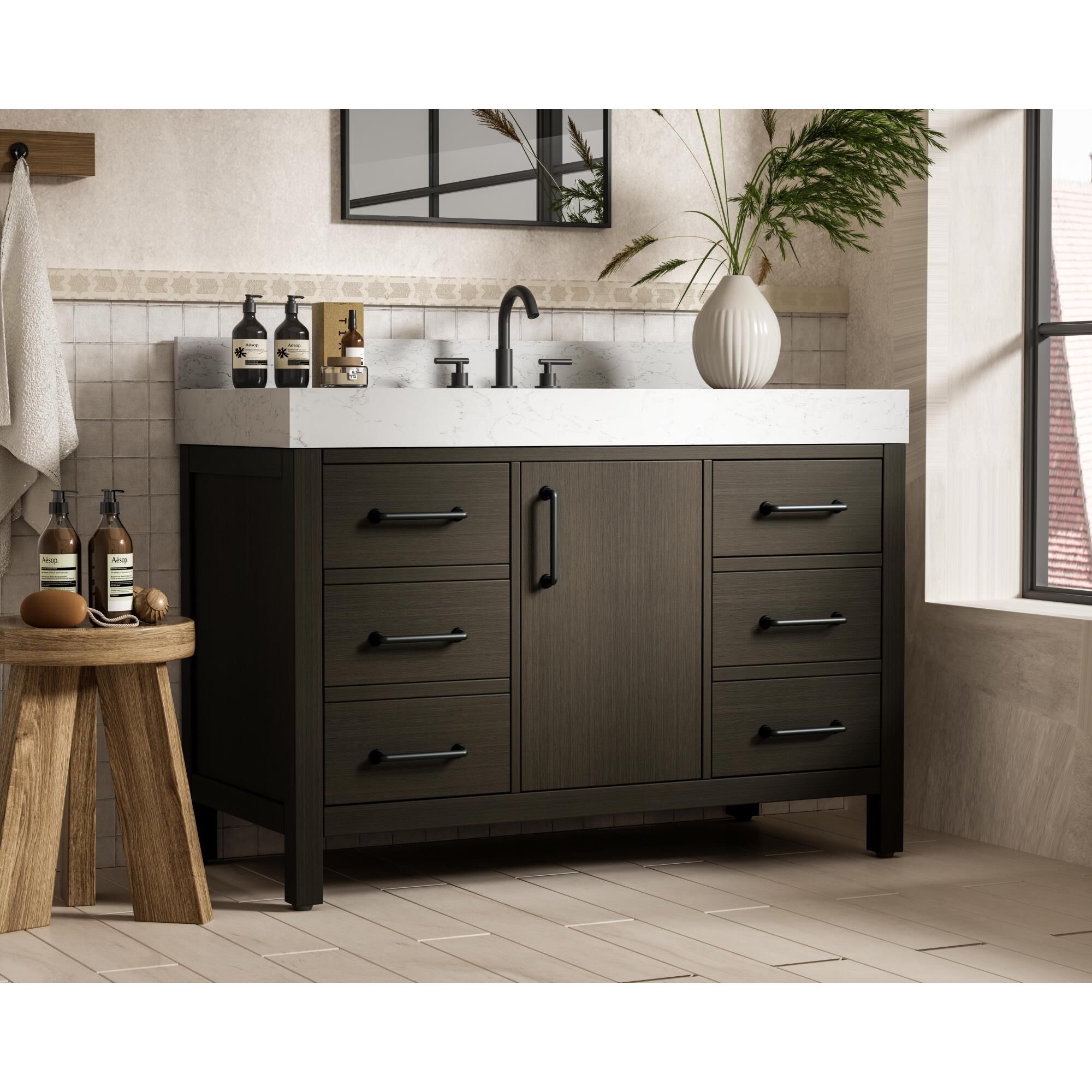 Nathan 48 Inch Bath Vanity by Elegant Dcor