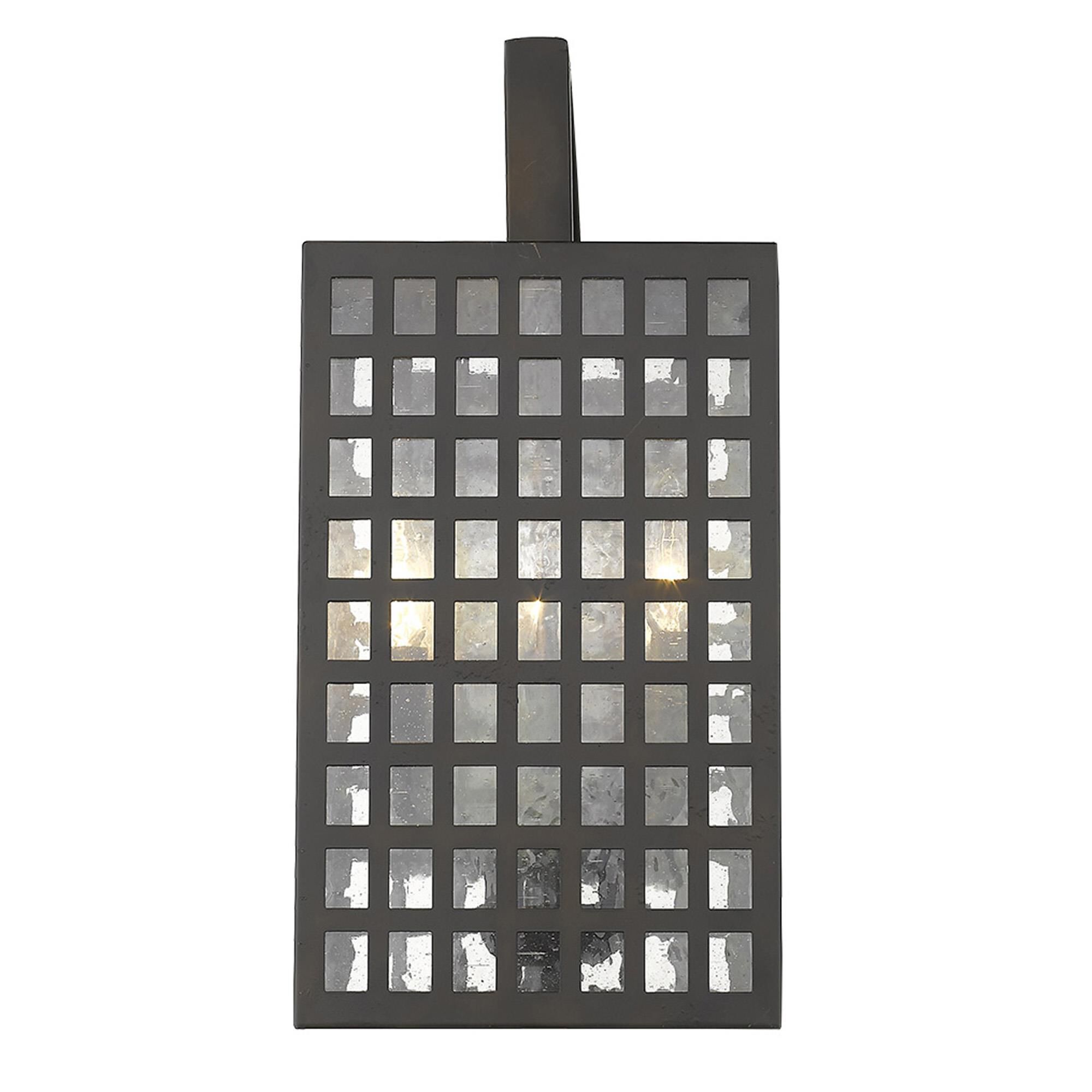 Shown in Oil-Rubbed Bronze finish and Clear glass and Clear, Seedy Glass Panes shade