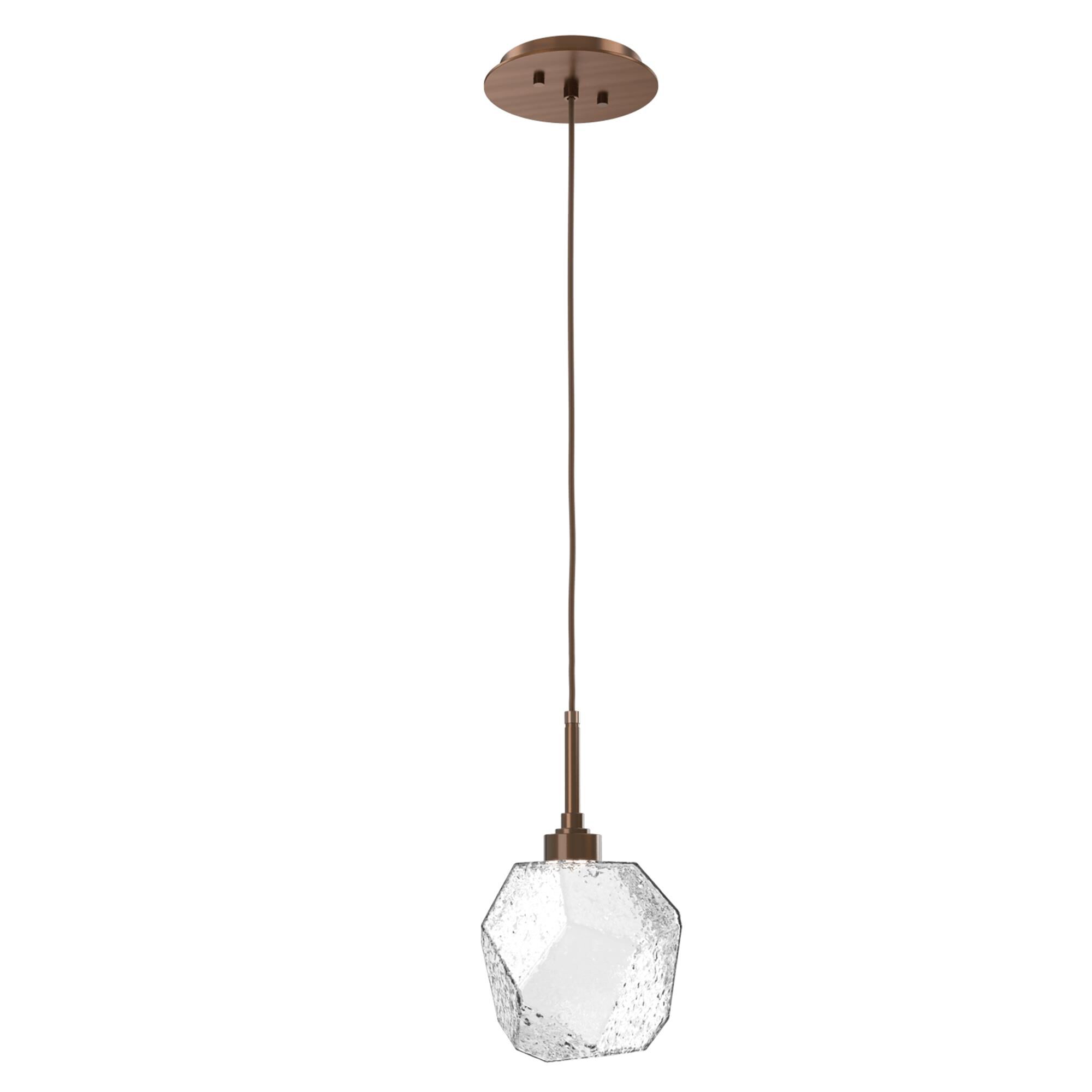 Shown in Burnished Brass finish and Clear glass