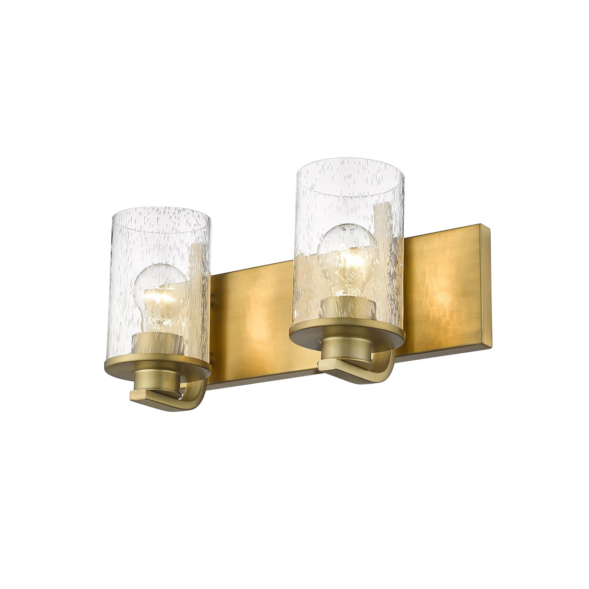 Shown in Olde Brass finish and Glass shade