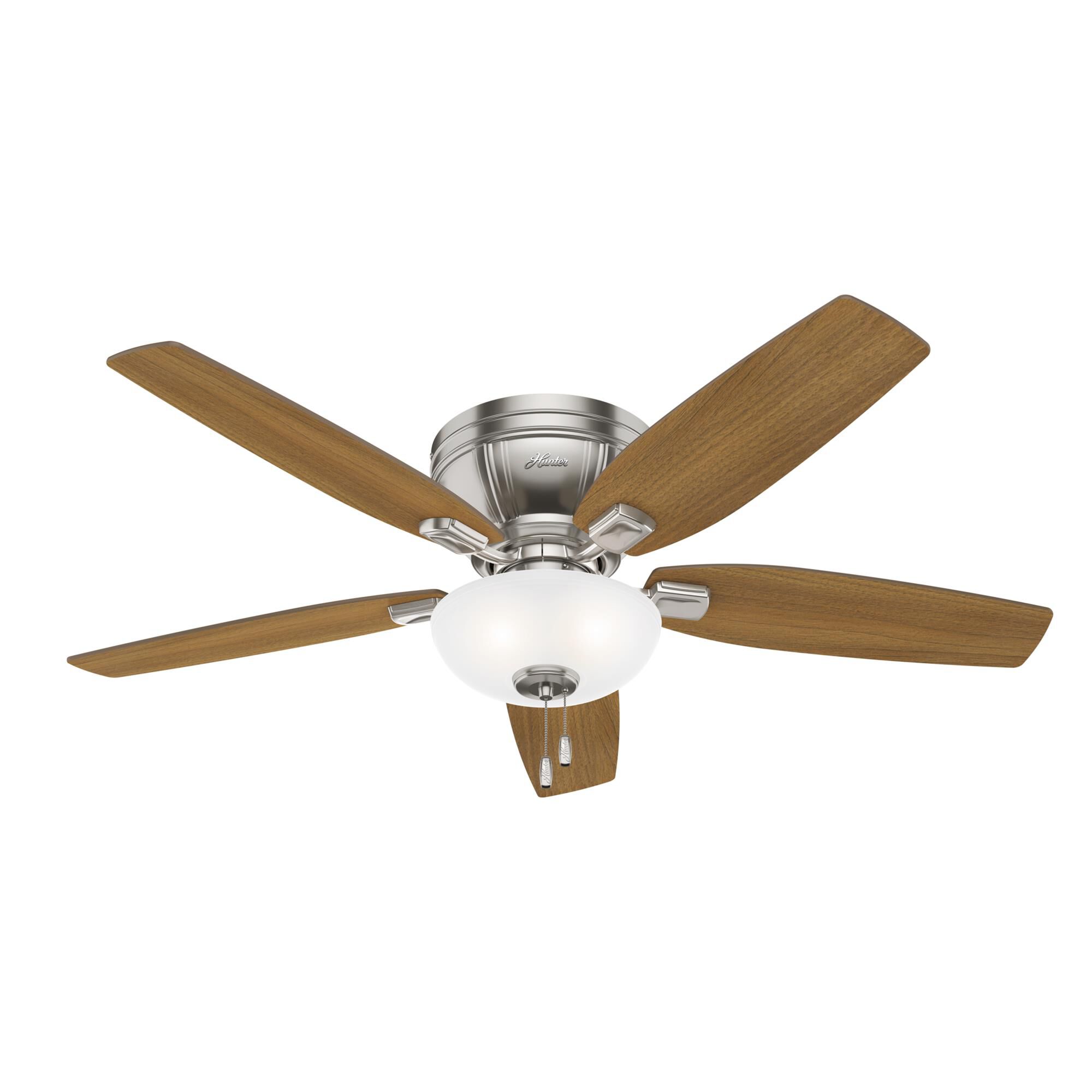 Shown in Brushed Nickel finish and Cased White glass