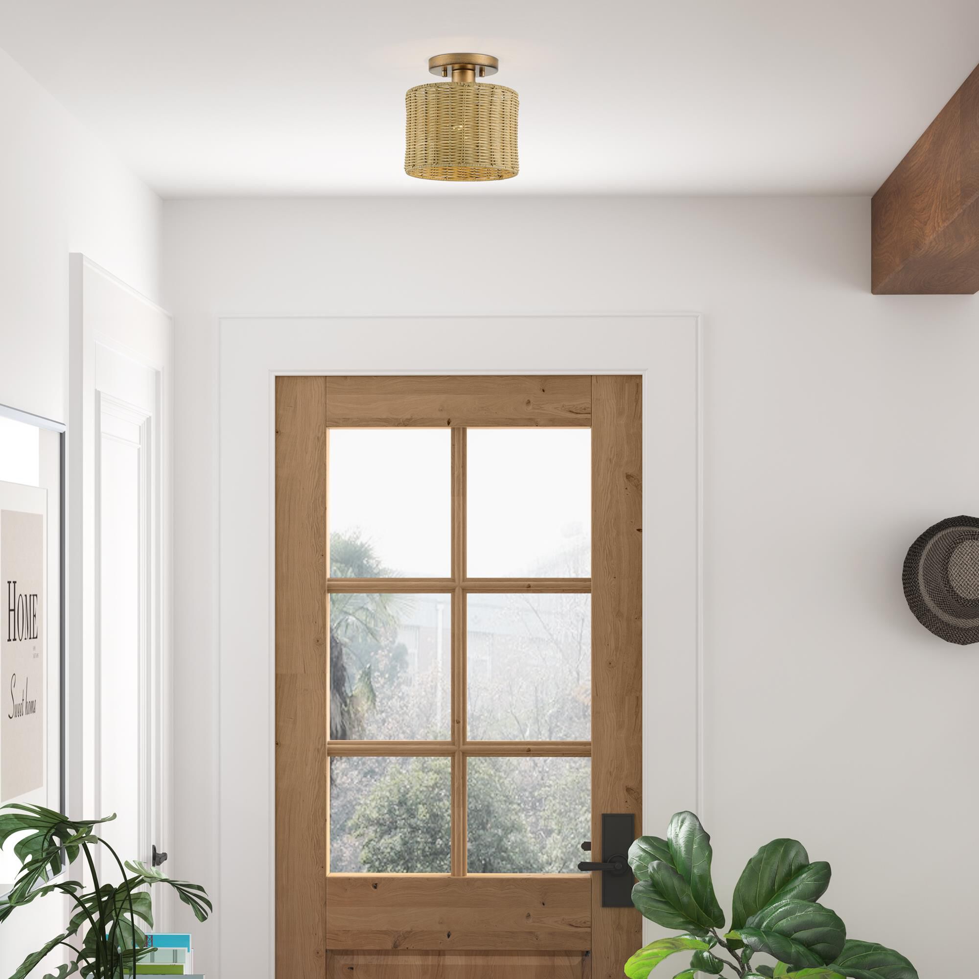 Weavington 9 Inch Semi Flush Mount by Livex Lighting