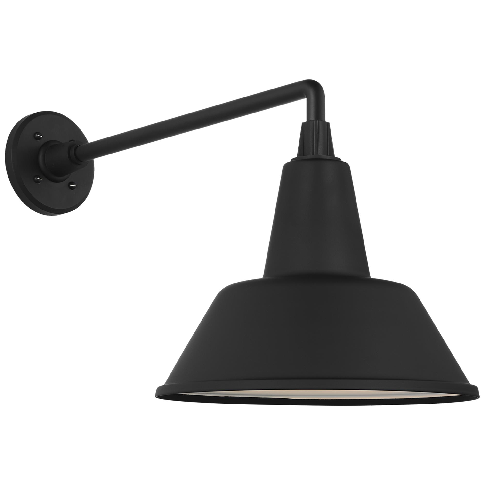 Shown in Matte Black finish and Black shade
