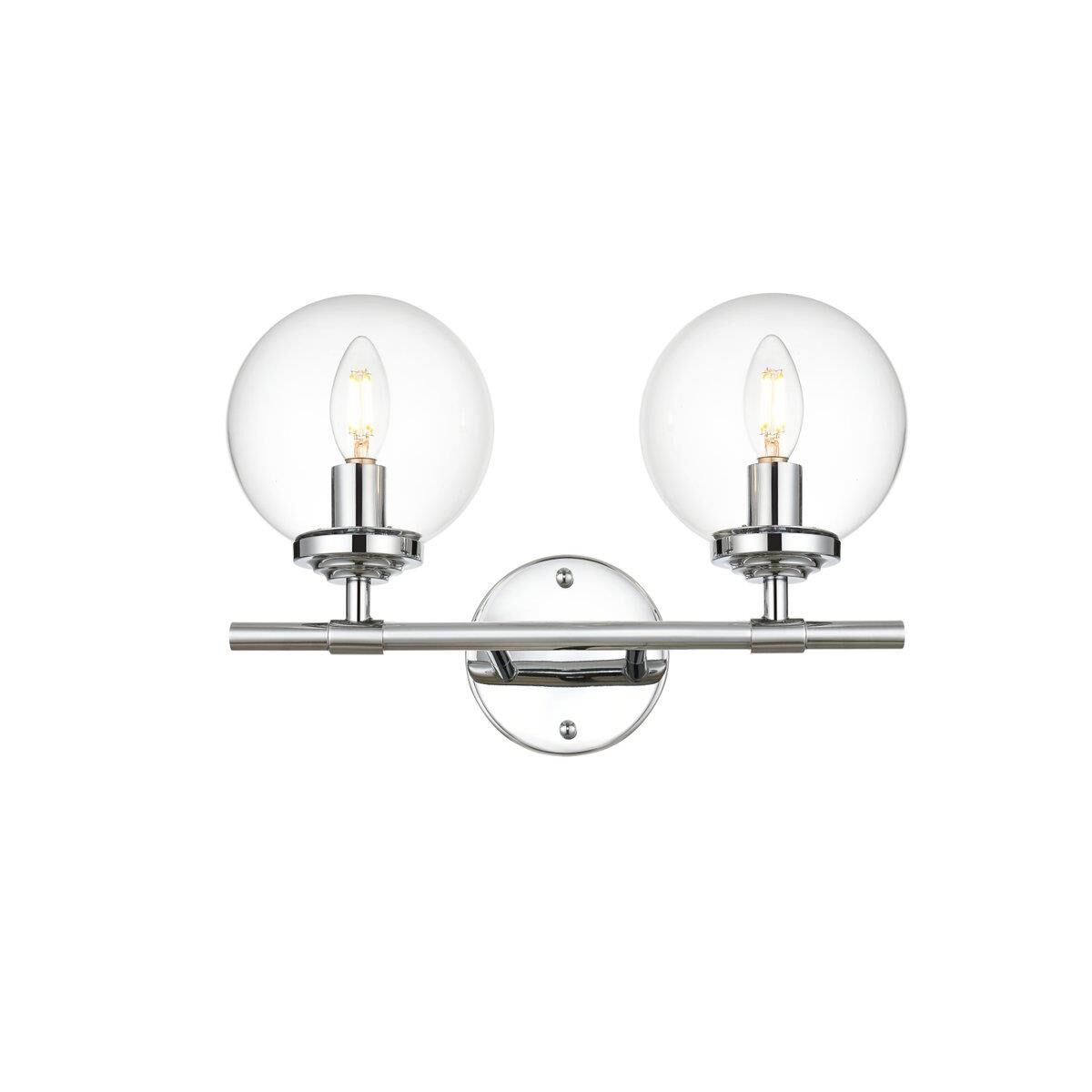 Ingrid 15 Inch 2 Light Bath Vanity Light by Elegant Lighting