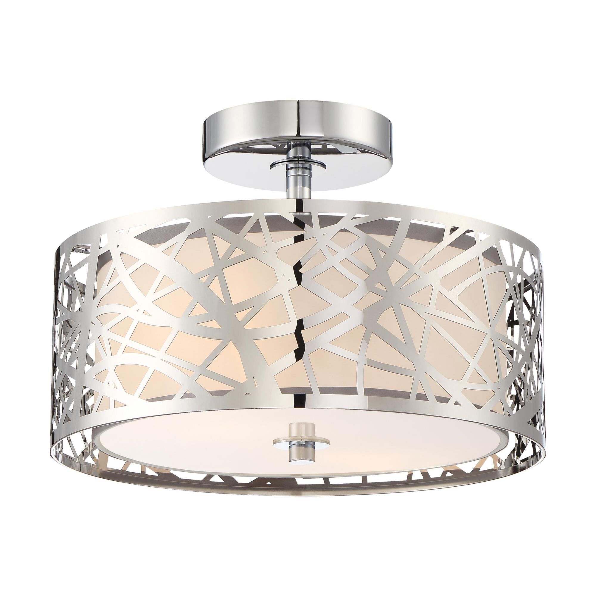 Platinum Collection Abode 12 Inch 2 Light Semi Flush Mount by Quoizel