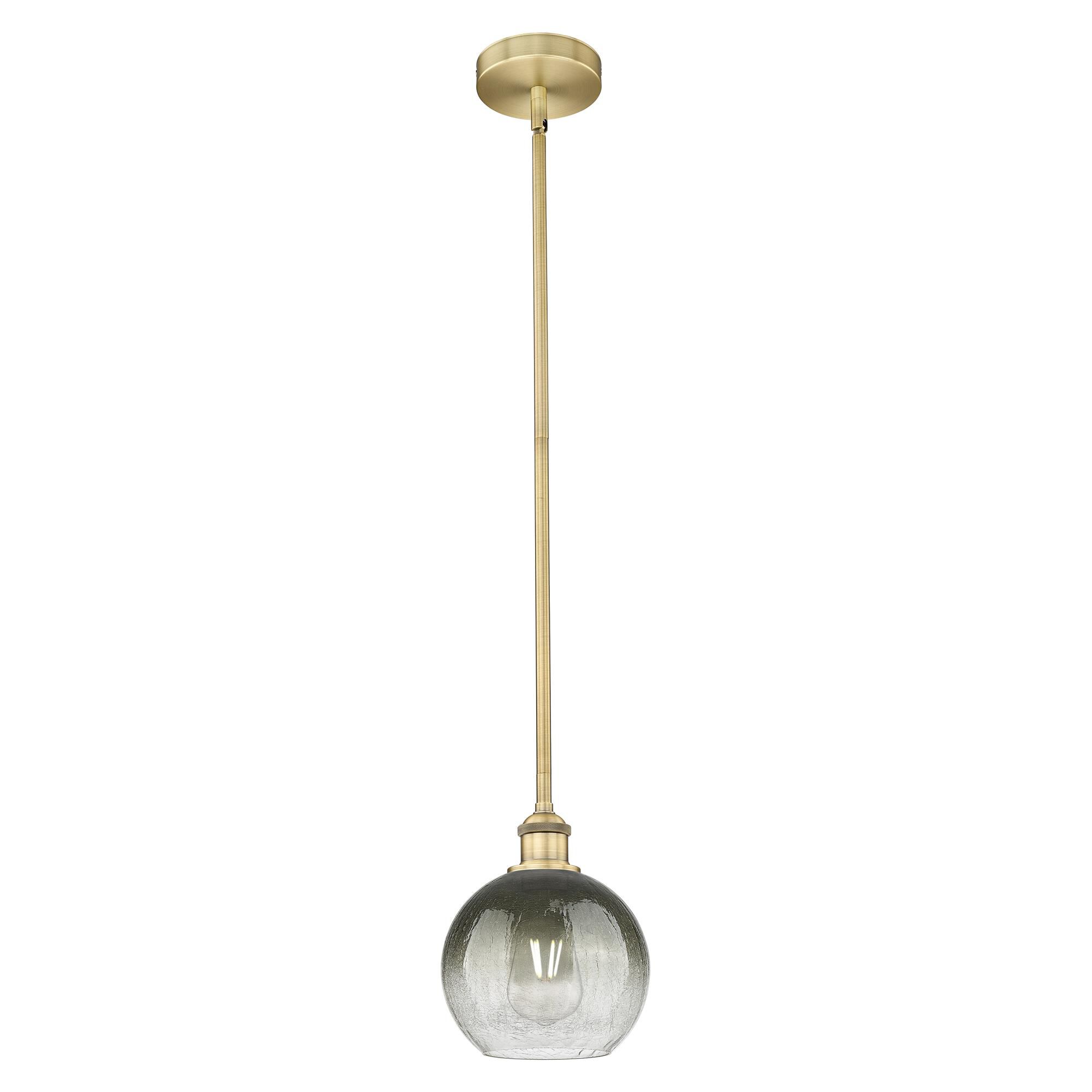 Shown in Brushed Brass finish and Slate glass