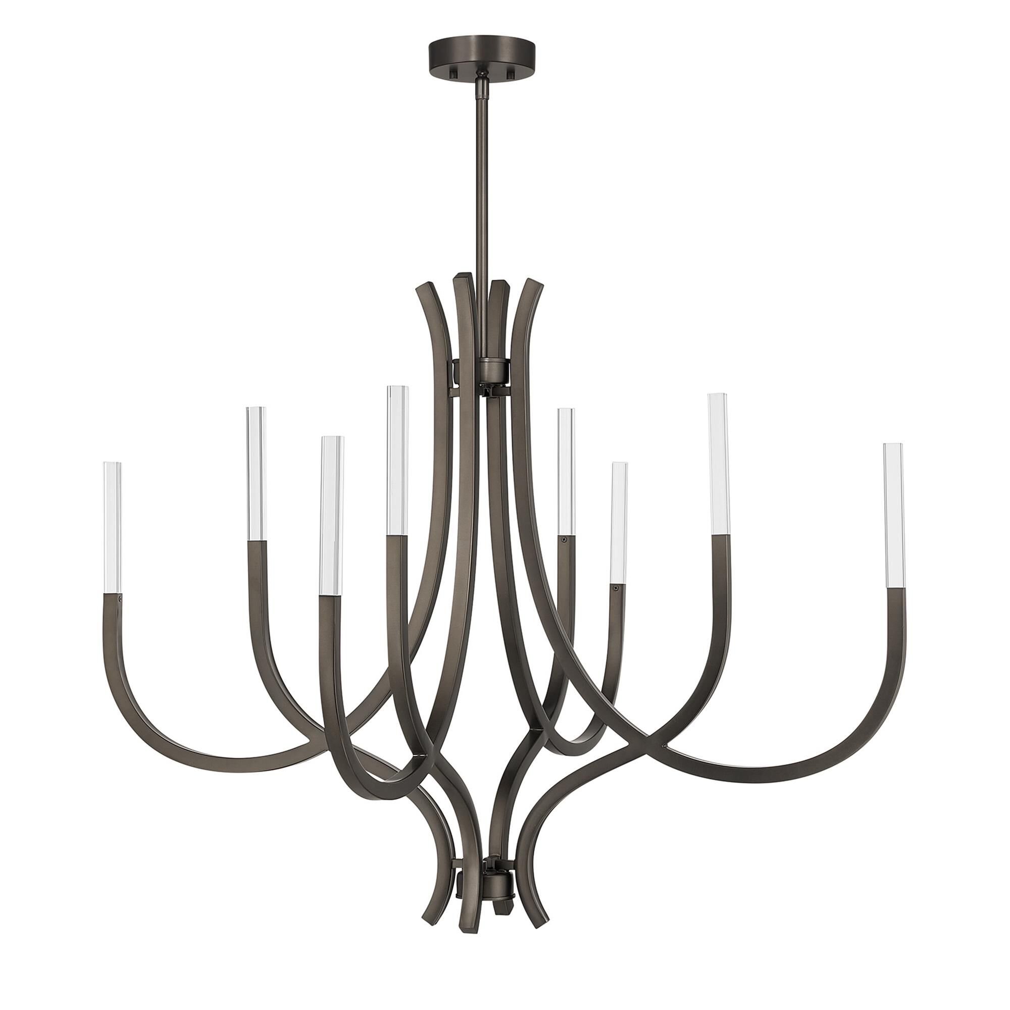 Shown in Mediterranean Bronze finish and Clear Rectangular glass