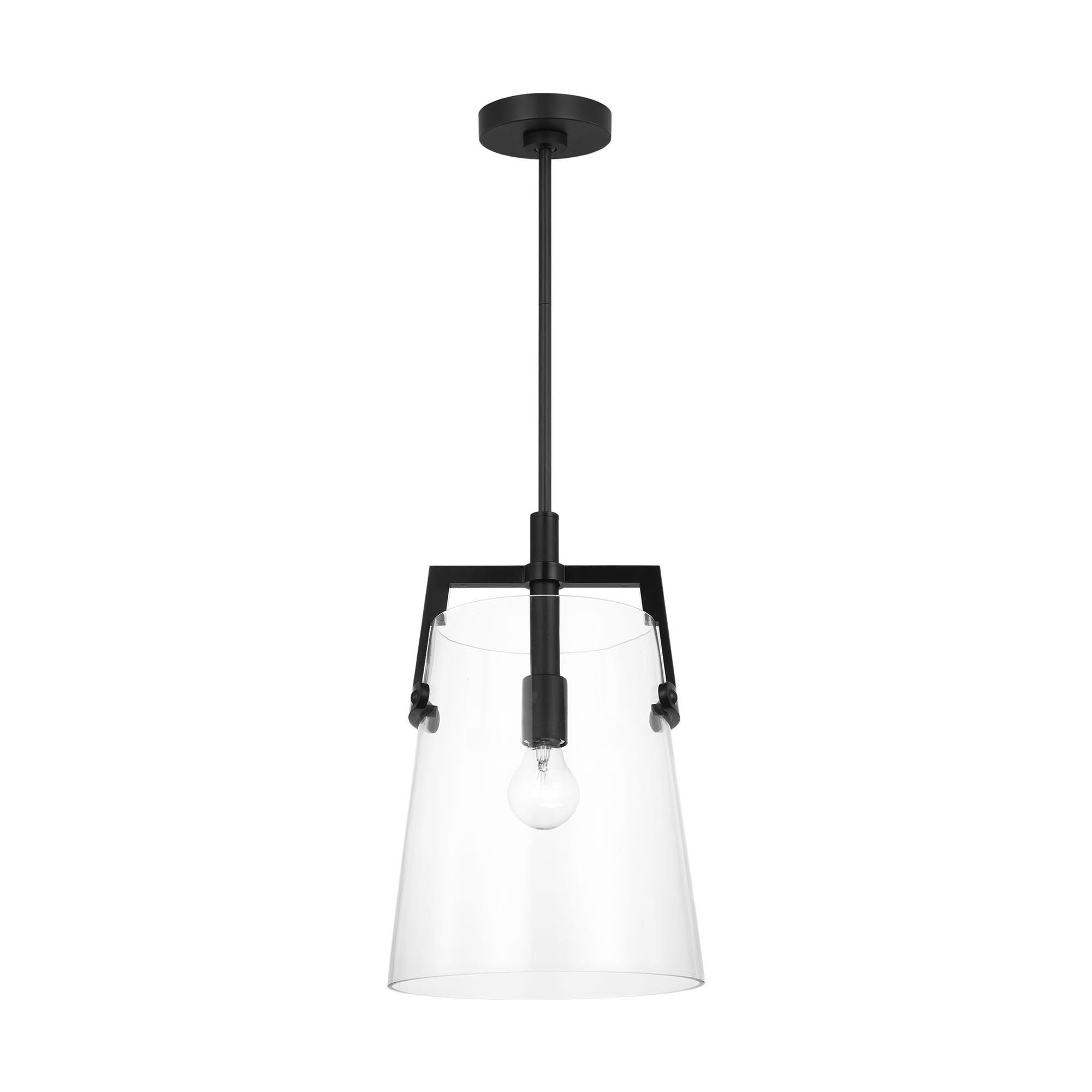Shown in Midnight Black finish and Clear glass
