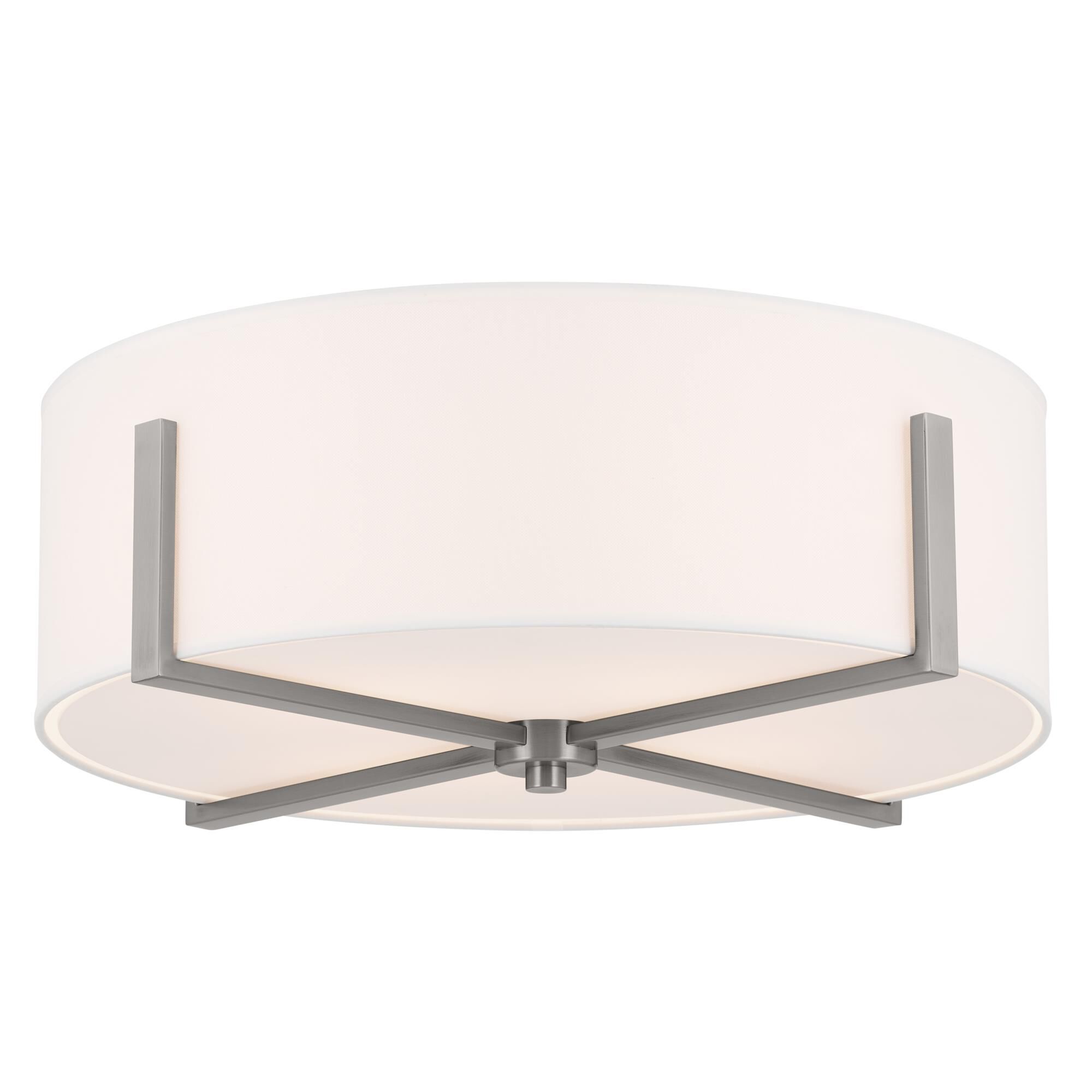 Shown in Classic Pewter finish and Fabric and Drum Linen shade